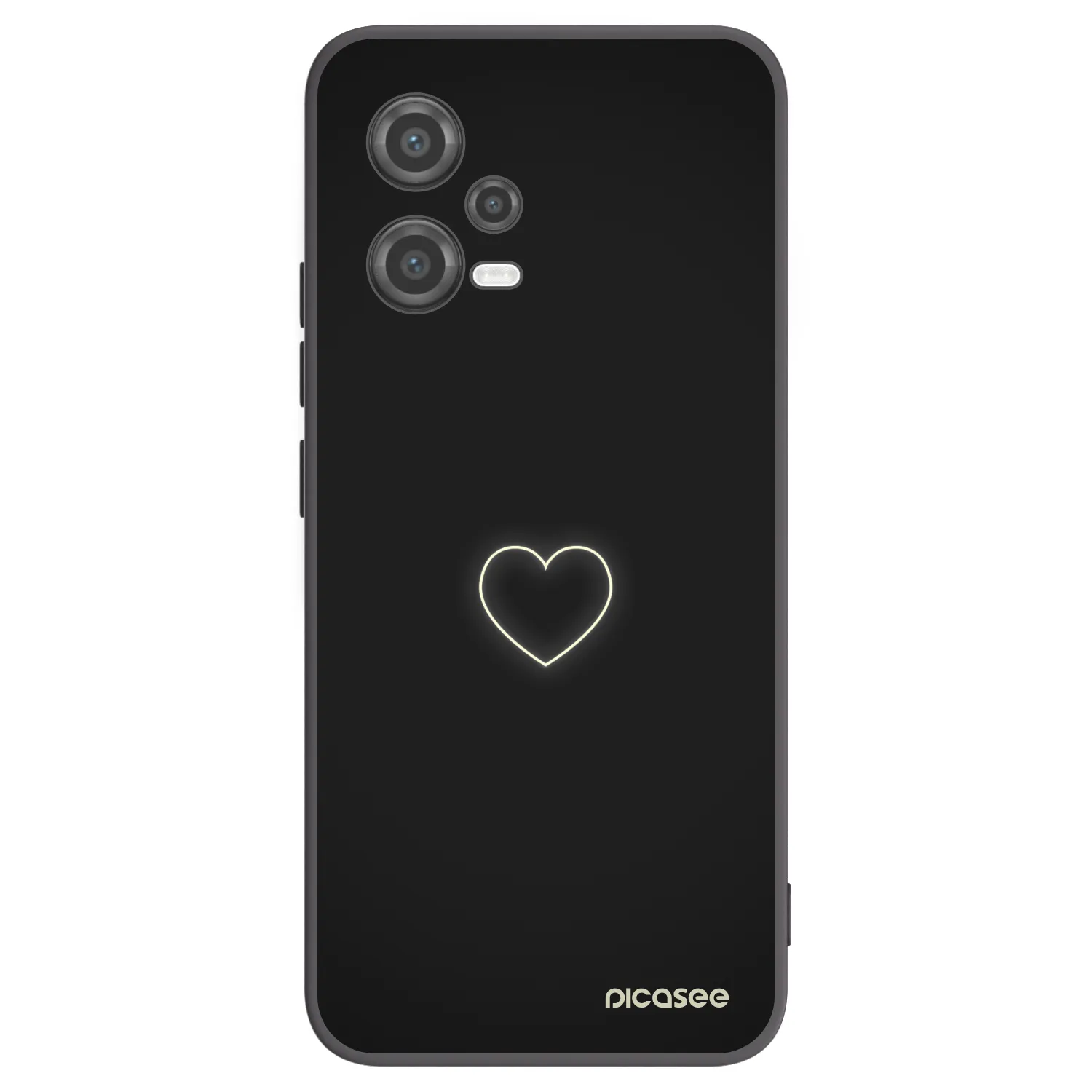 Picasee crna silikonska maskica za Xiaomi Poco X5 - Heart