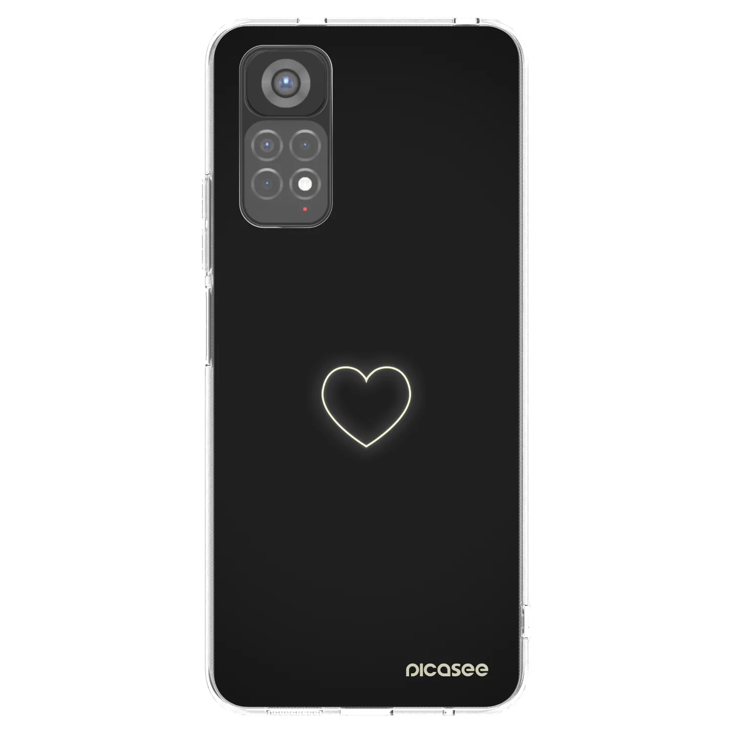 Picasee silikonska prozirna maskica za Xiaomi Redmi Note 11S 5G - Heart