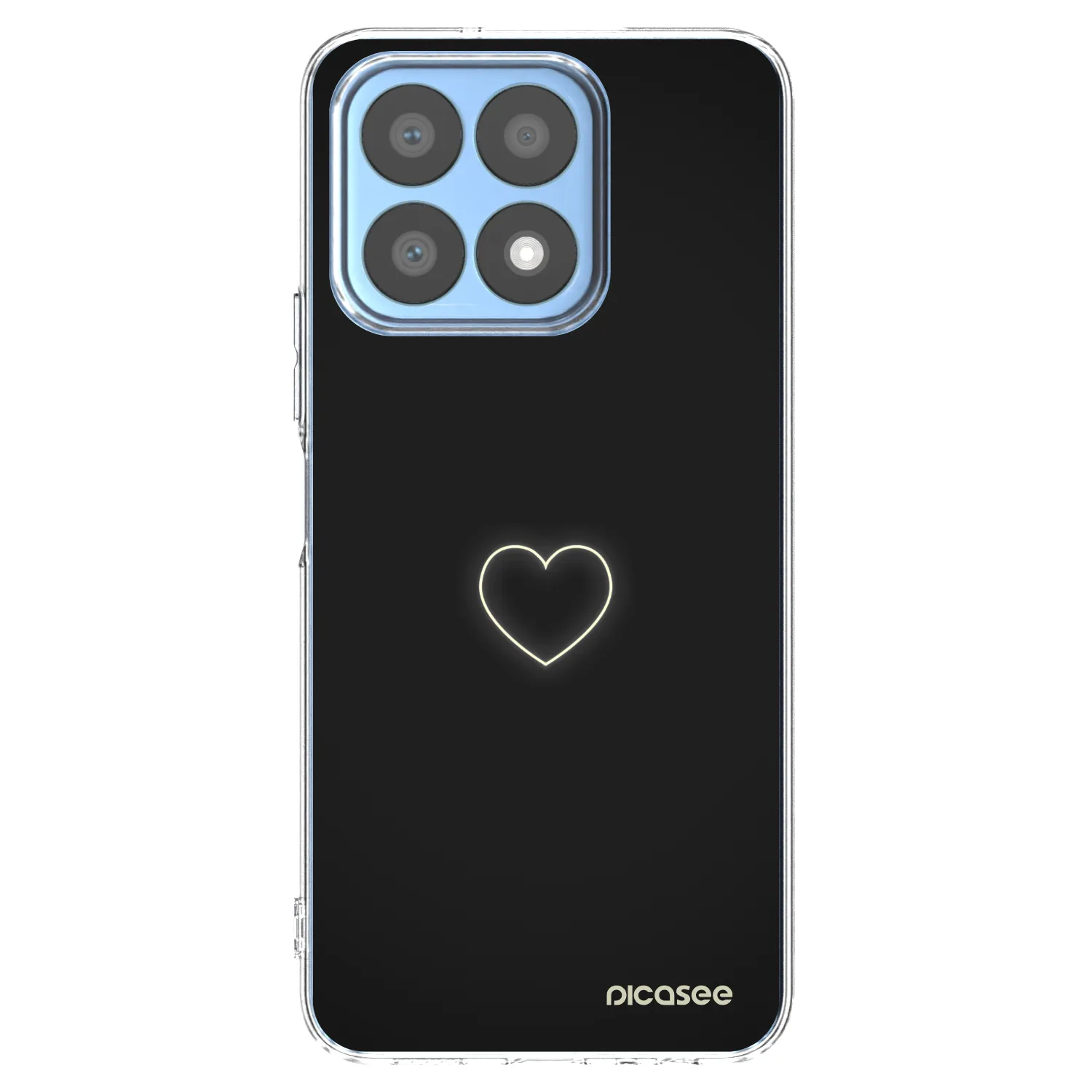 Picasee silikonska prozirna maskica za Honor X8a - Heart