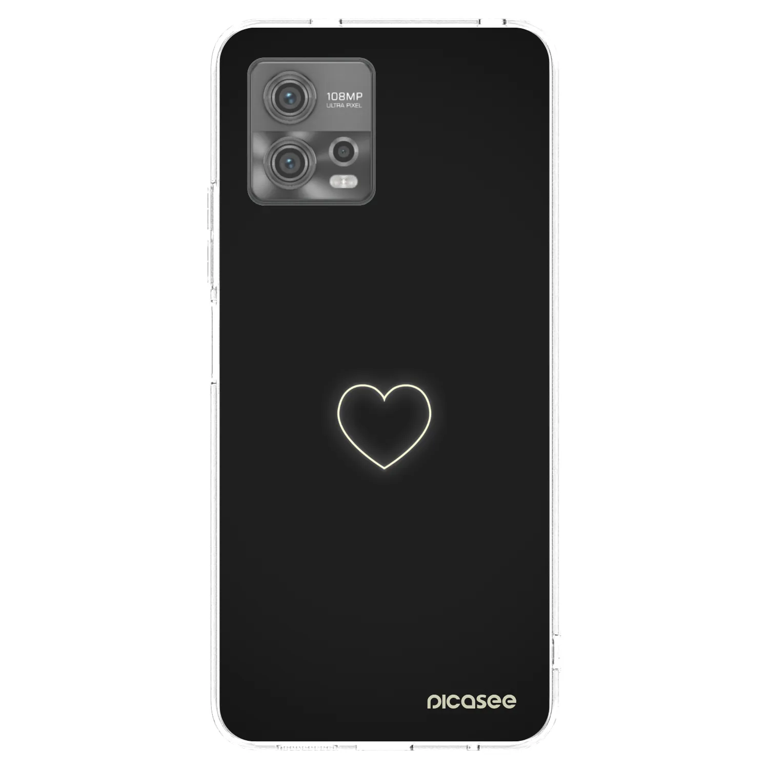 Picasee silikonska prozirna maskica za Motorola Moto G72 - Heart