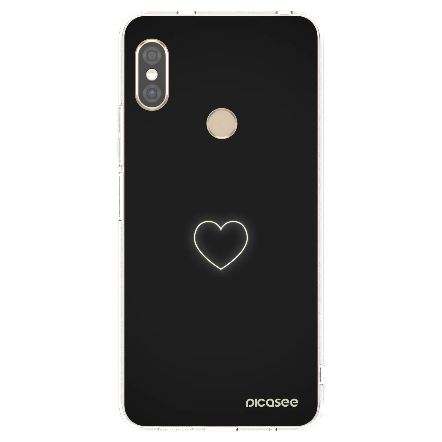 Picasee silikonska prozirna maskica za Xiaomi Redmi Note 5 Global - Heart
