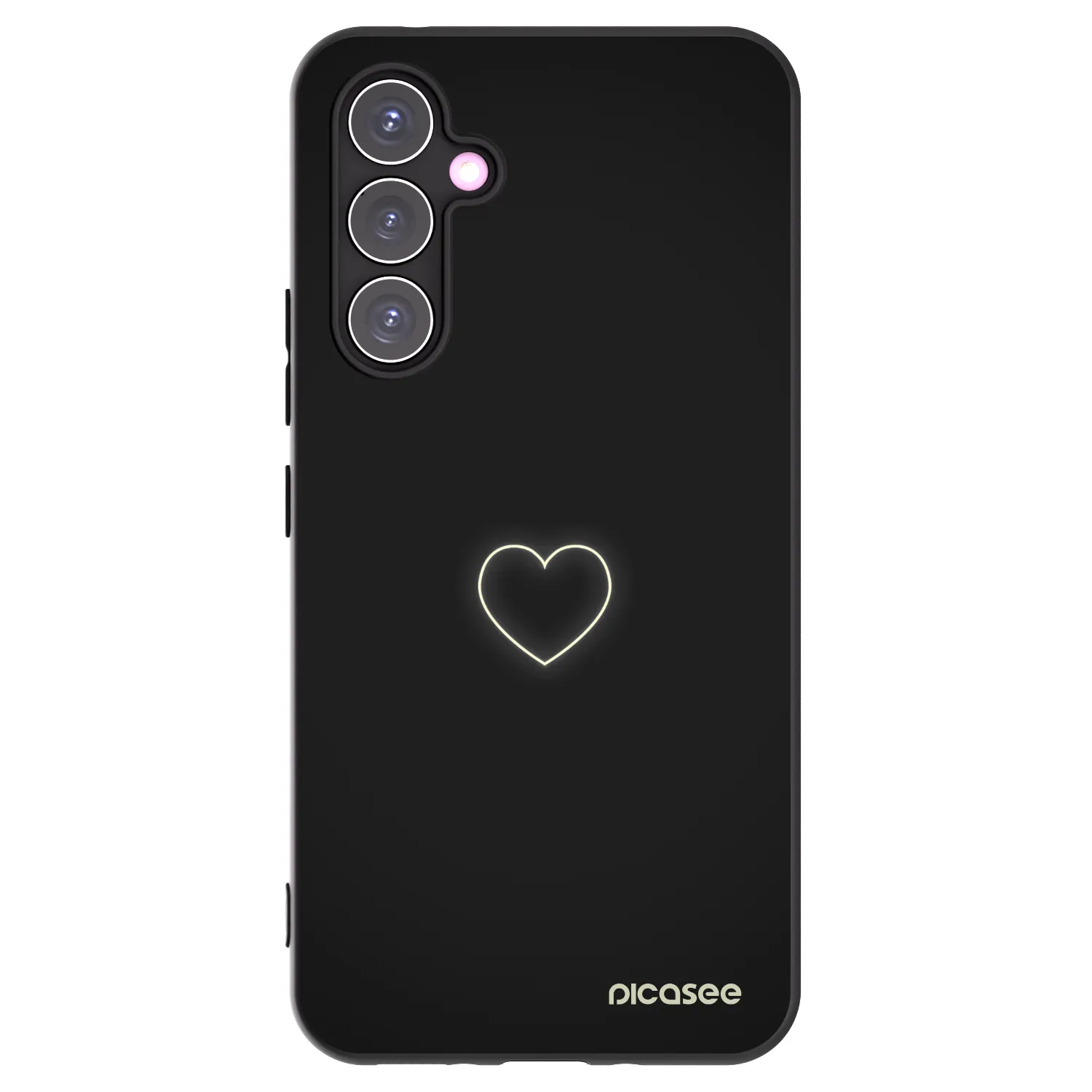 Picasee crna silikonska maskica za Samsung Galaxy A54 5G A546B - Heart