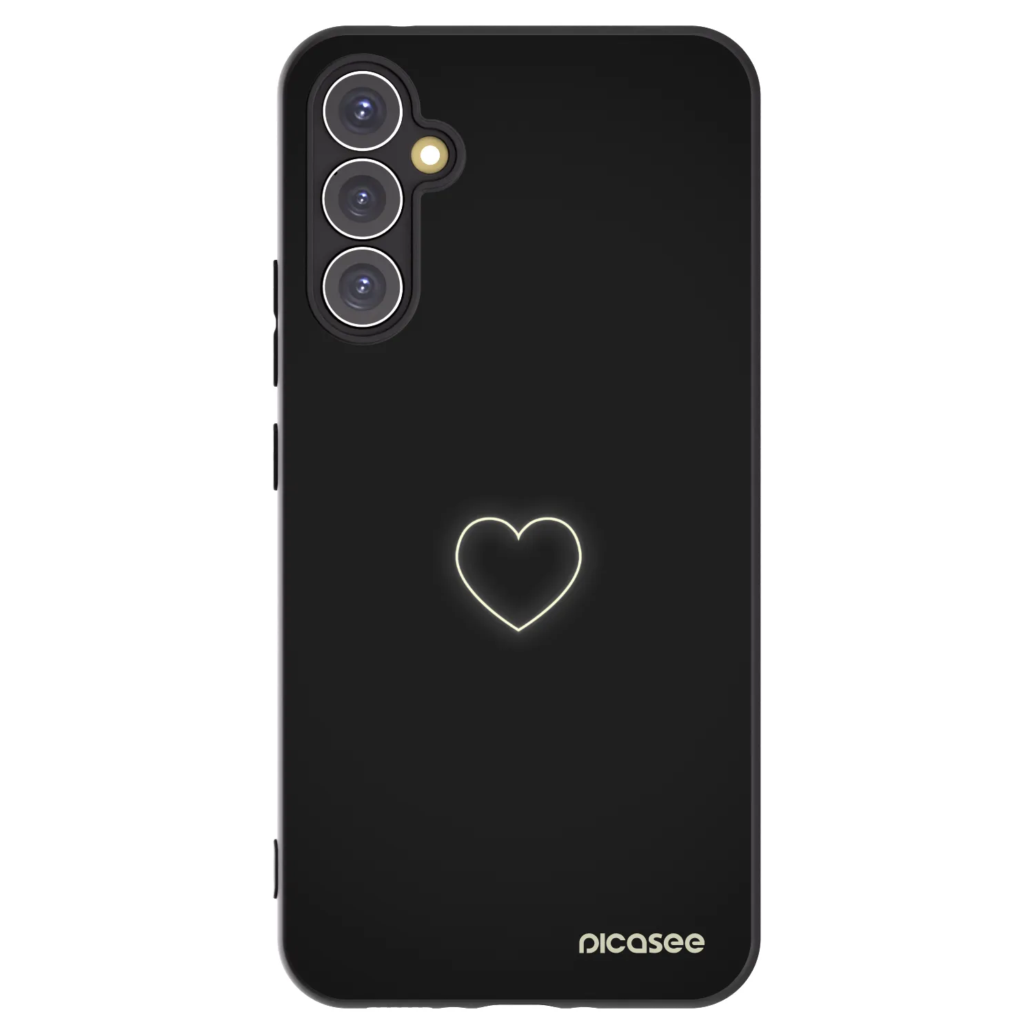 Picasee crna silikonska maskica za Samsung Galaxy A34 5G A346B - Heart