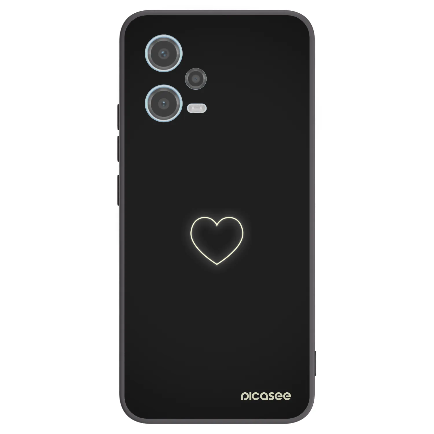 Picasee crna silikonska maskica za Xiaomi Redmi Note 12 5G - Heart