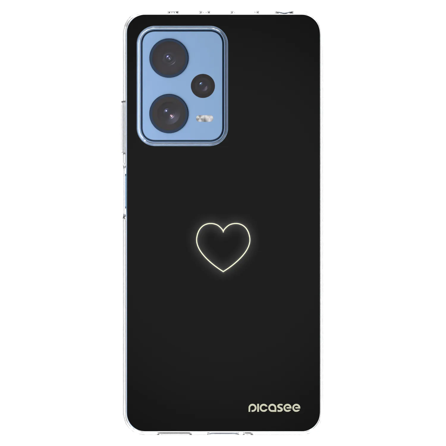 Picasee silikonska prozirna maskica za Xiaomi Redmi Note 12 Pro 5G - Heart