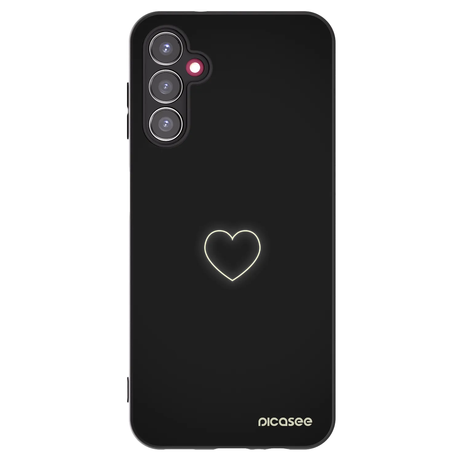 Picasee crna silikonska maskica za Samsung Galaxy A14 5G A146P - Heart