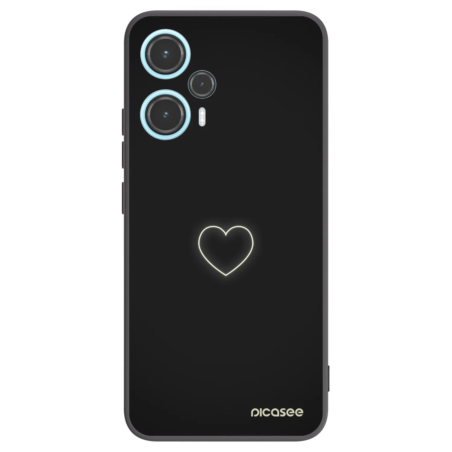 Picasee crna silikonska maskica za Xiaomi Poco F5 - Heart