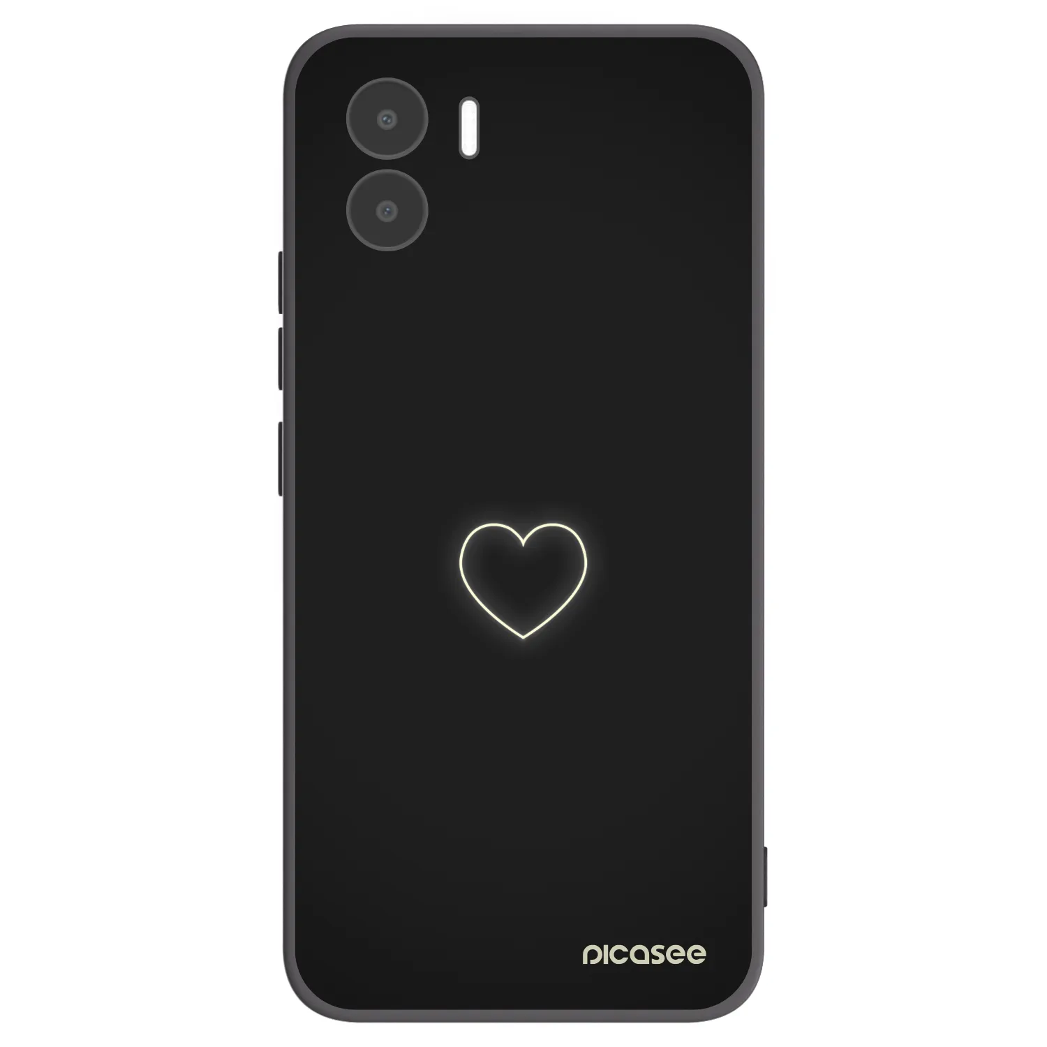 Picasee crna silikonska maskica za Xiaomi Redmi A2 - Heart