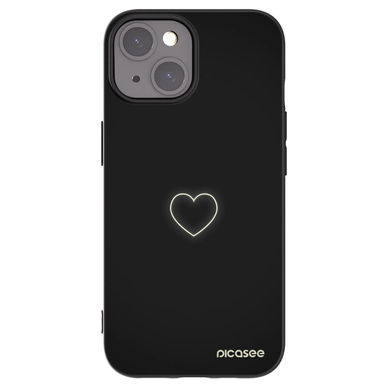 Picasee crna silikonska maskica za Apple iPhone 15 - Heart