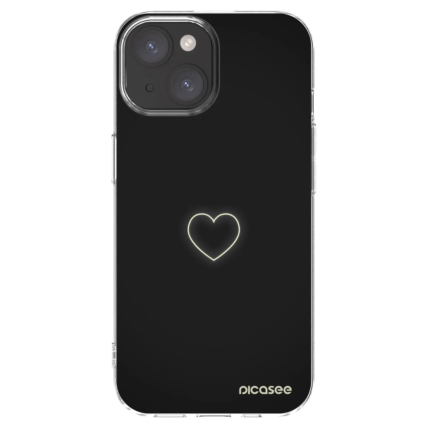 Picasee silikonska prozirna maskica za Apple iPhone 15 - Heart