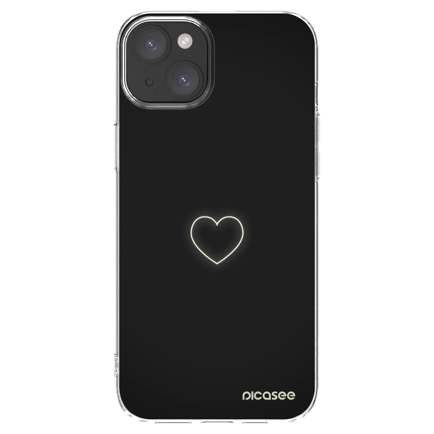 Picasee silikonska prozirna maskica za Apple iPhone 15 Plus - Heart