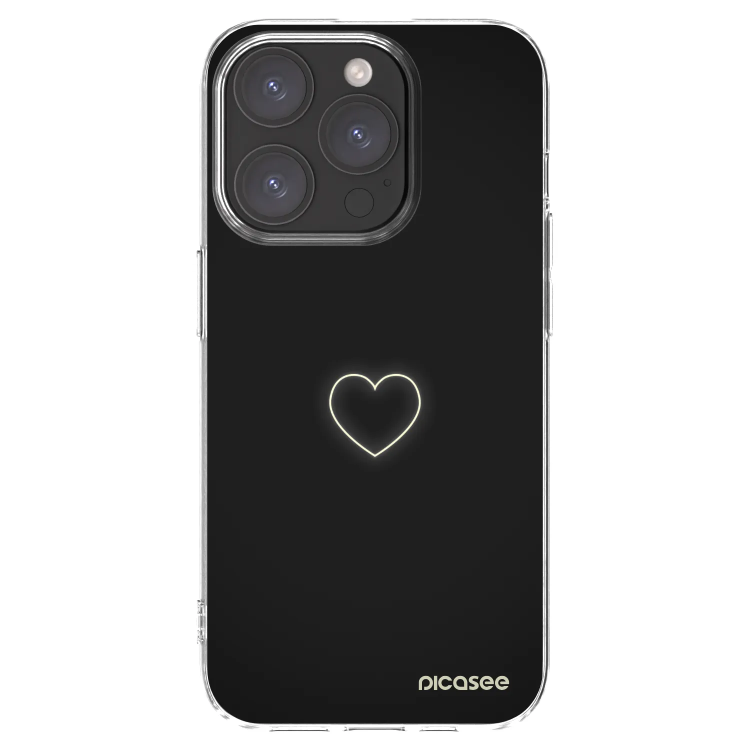 Picasee silikonska prozirna maskica za Apple iPhone 15 Pro - Heart