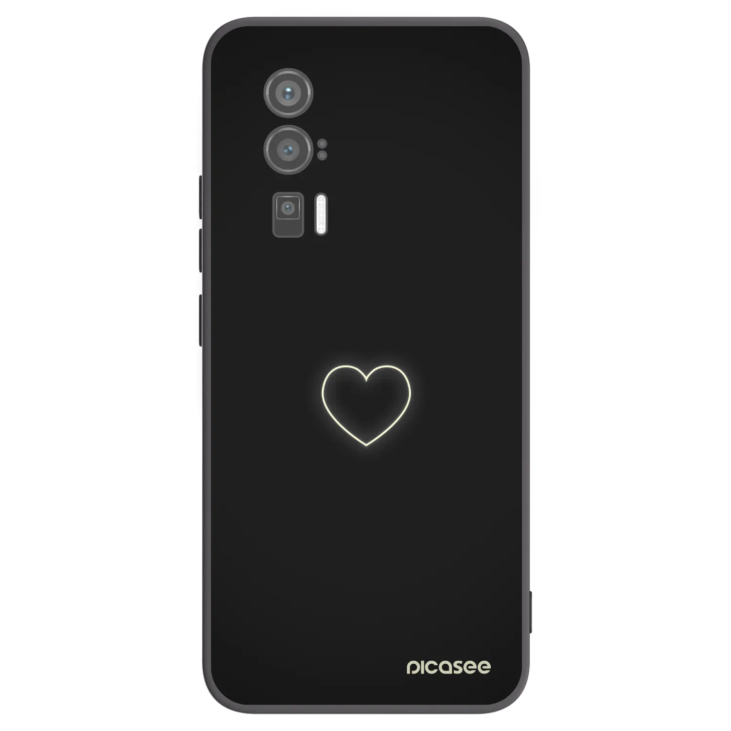 Picasee crna silikonska maskica za Xiaomi Poco F5 Pro 5G - Heart