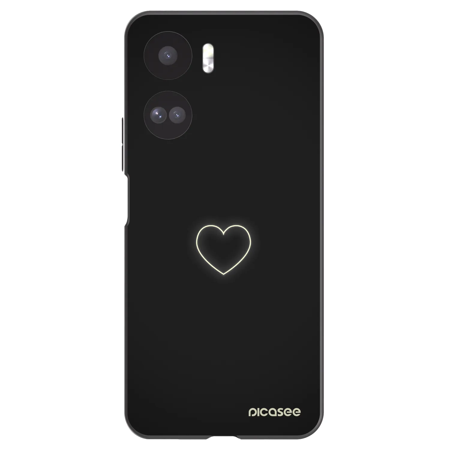 Picasee crna silikonska maskica za Honor 90 Lite 5G - Heart