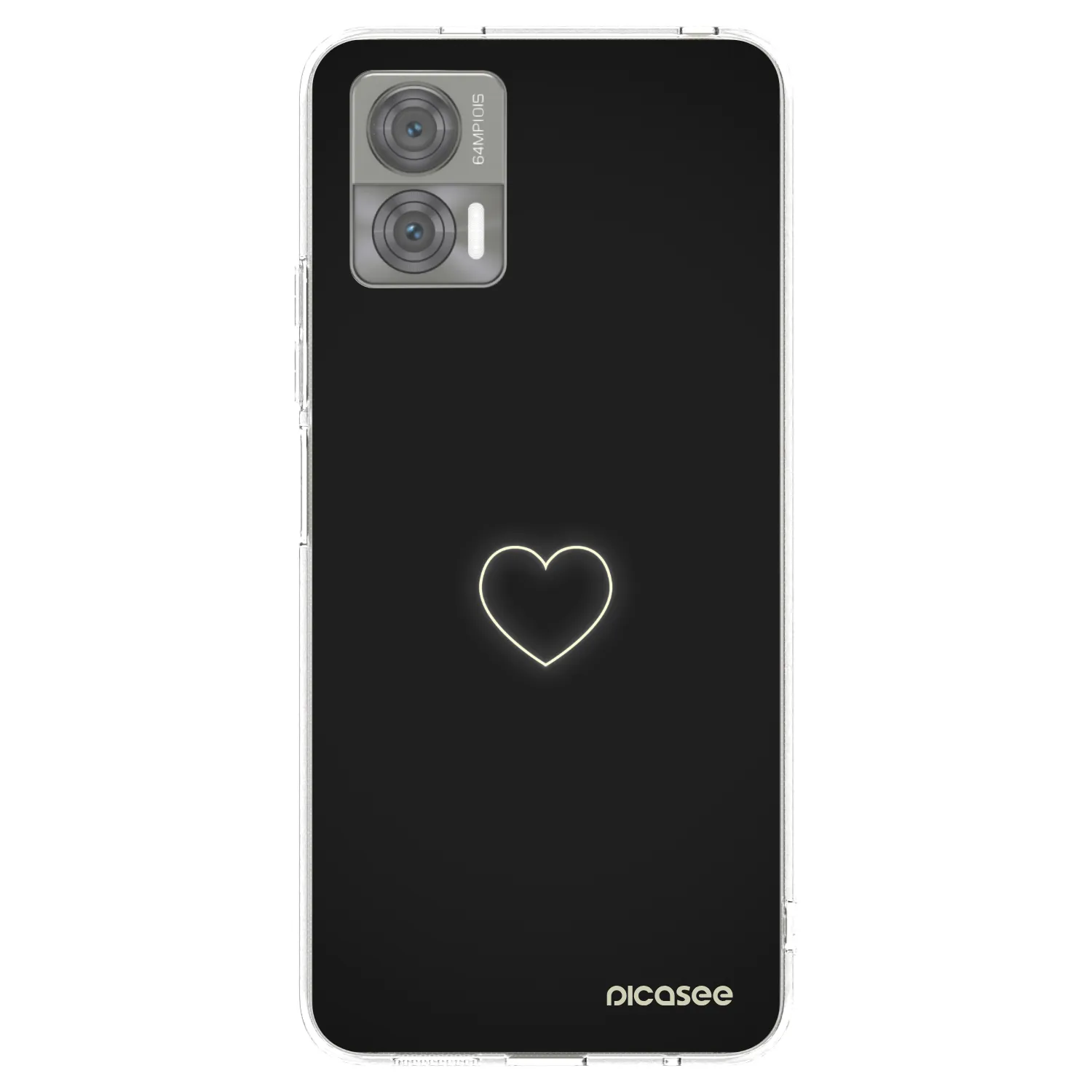 Picasee silikonska prozirna maskica za Motorola Edge 30 Neo - Heart