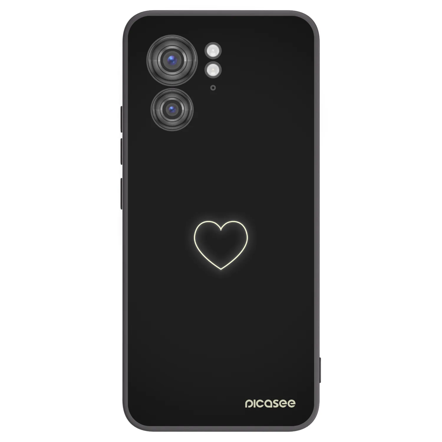 Picasee crna silikonska maskica za Motorola Edge 40 - Heart