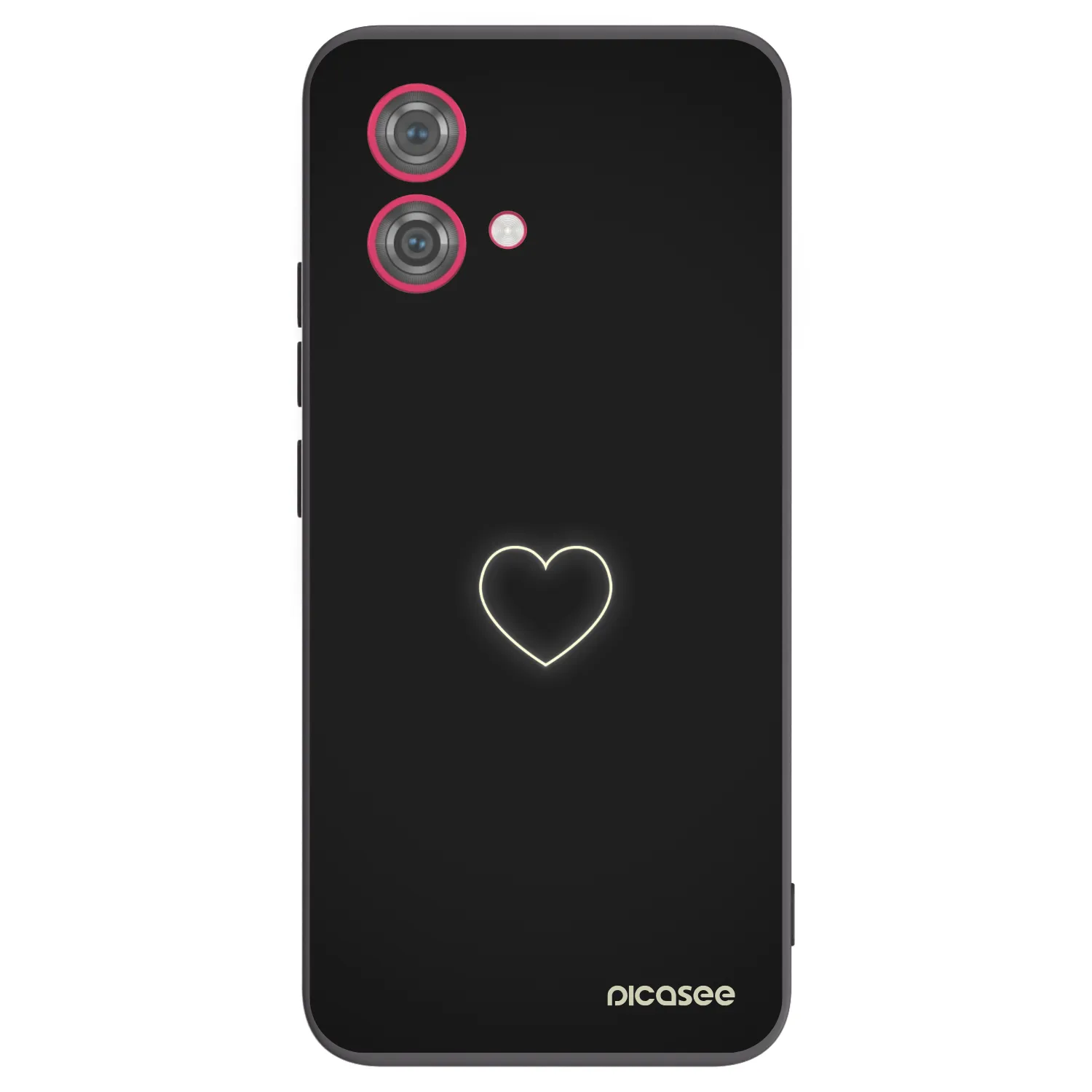 Picasee crna silikonska maskica za Motorola Moto G84 5G - Heart