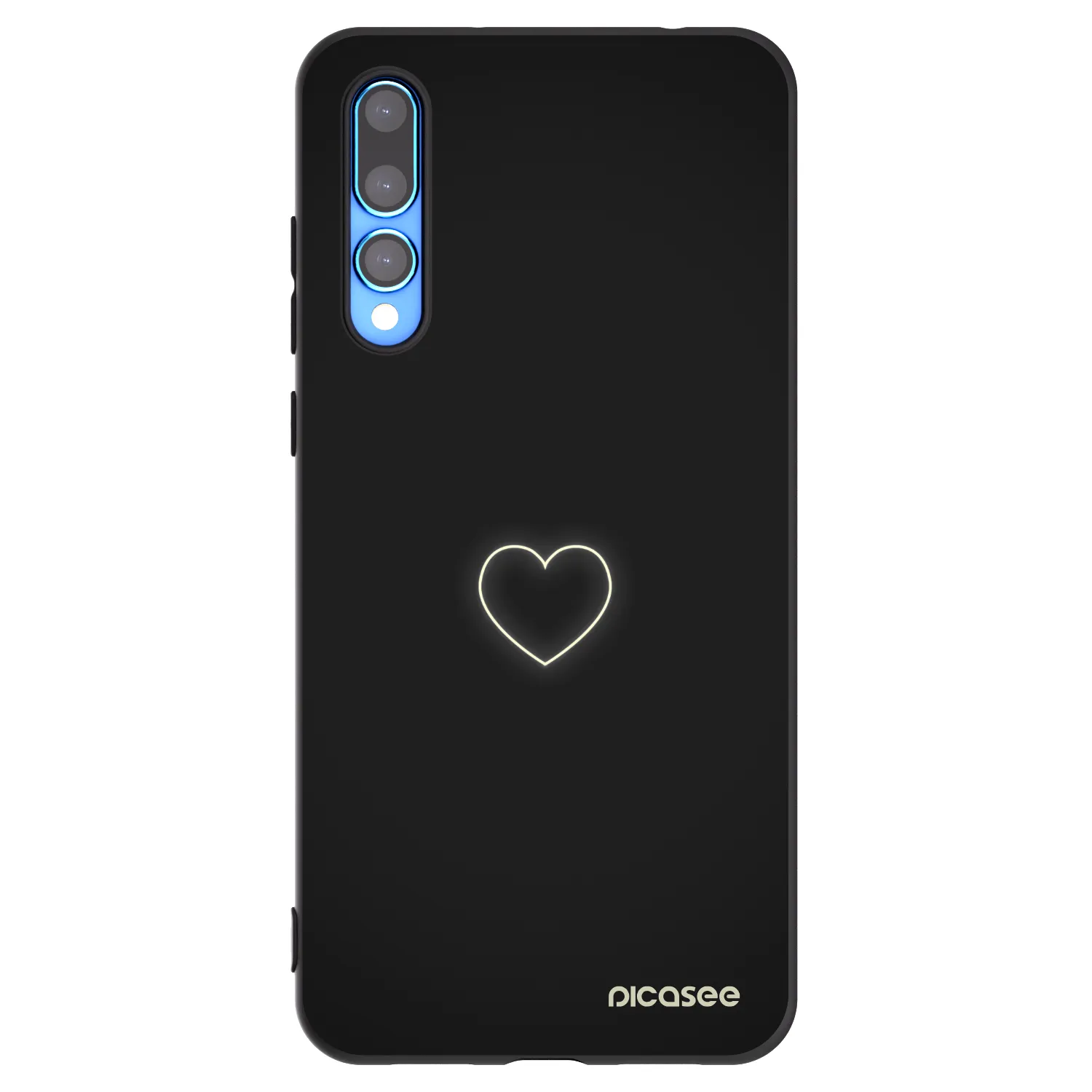 Picasee crna silikonska maskica za Huawei P20 Pro - Heart