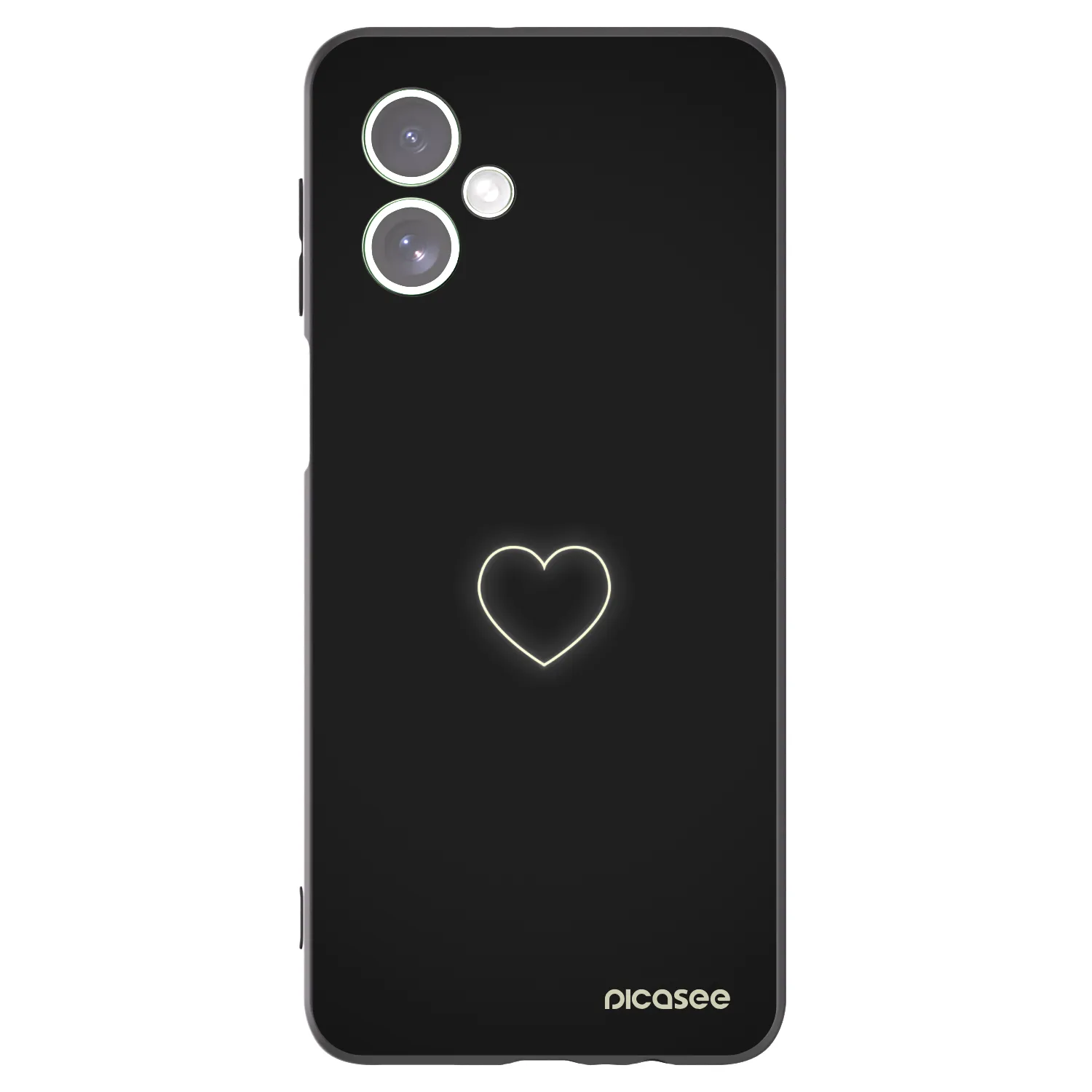Picasee crna silikonska maskica za Motorola Moto G54 5G - Heart