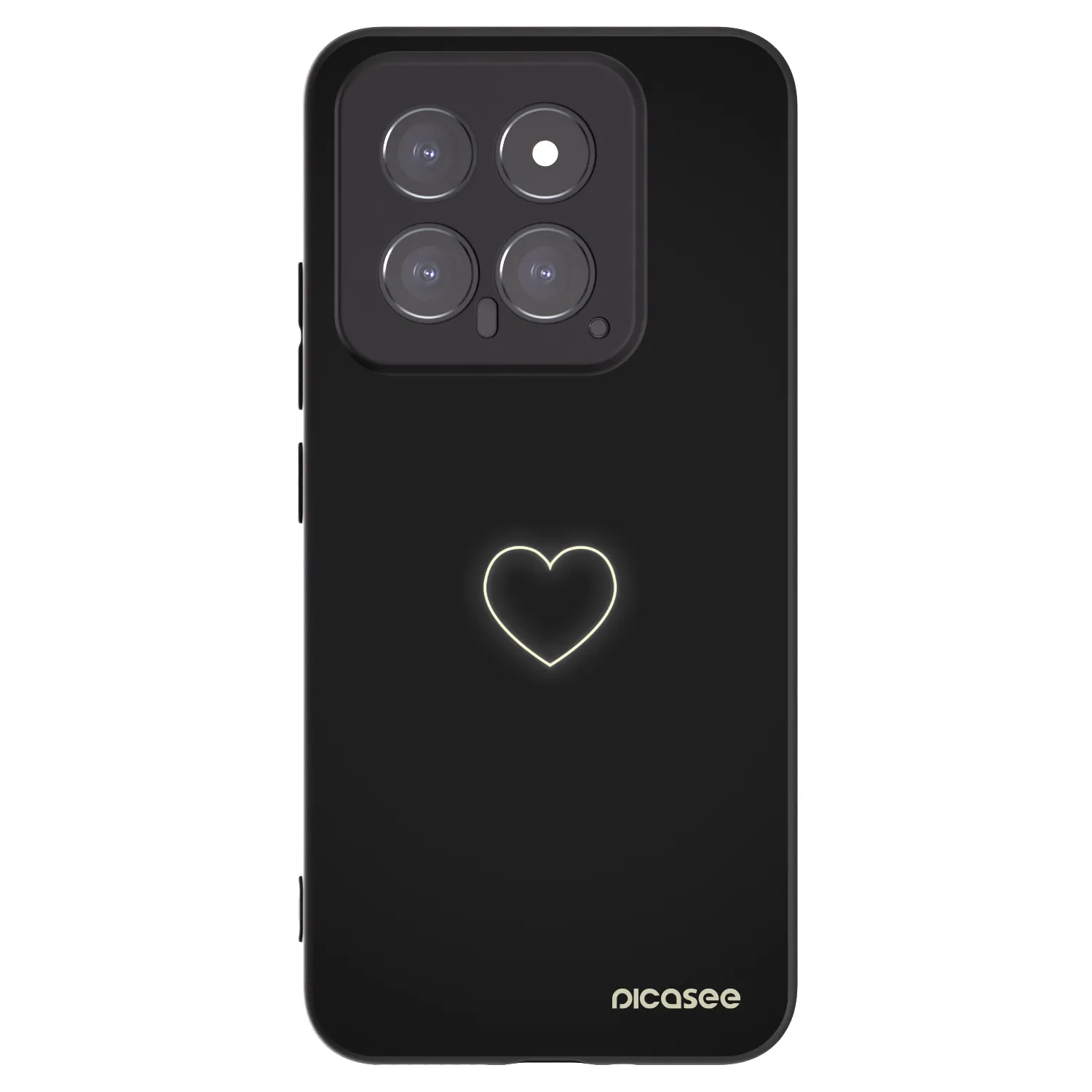 Picasee crna silikonska maskica za Xiaomi 14 - Heart