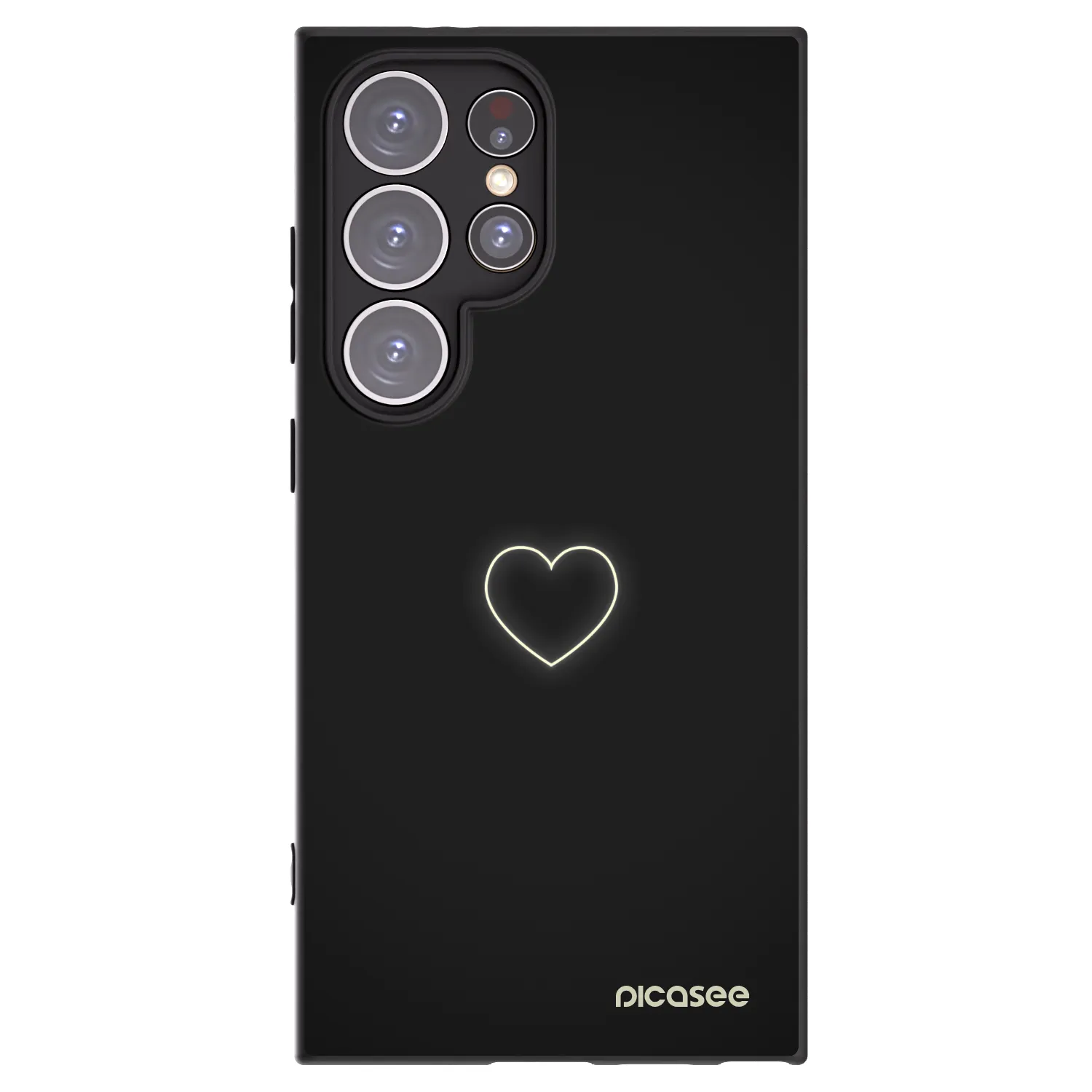 Picasee crna silikonska maskica za Samsung Galaxy S24 Ultra S928B 5G - Heart