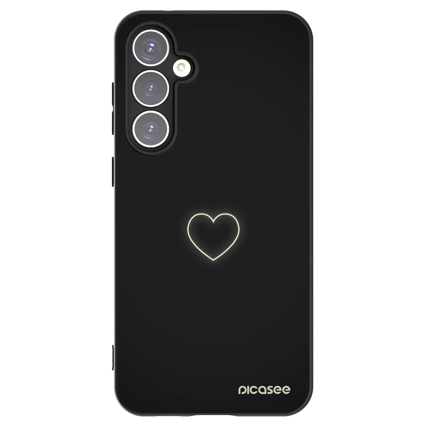 Picasee crna silikonska maskica za Samsung Galaxy S23 FE S711B - Heart
