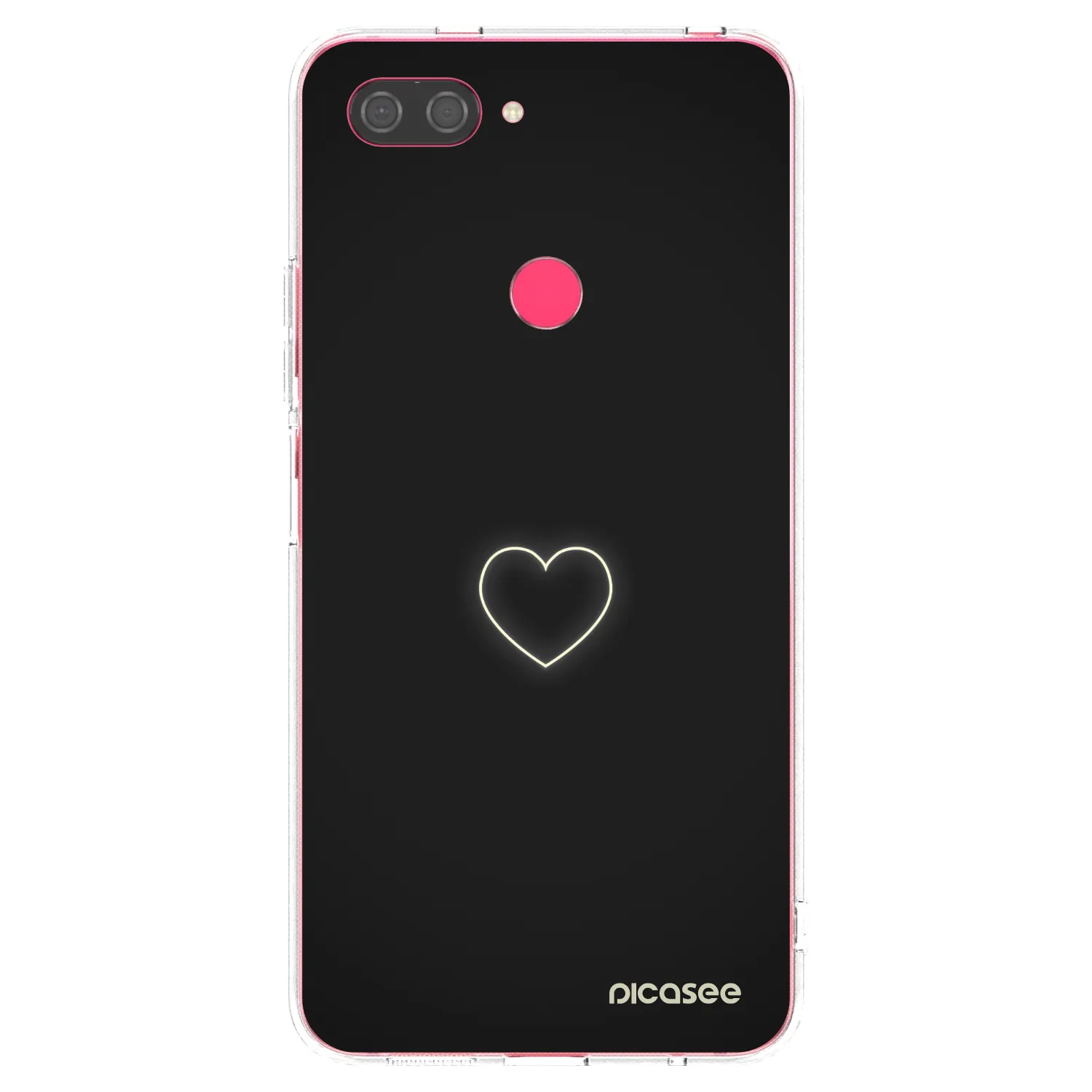 Picasee silikonska prozirna maskica za Xiaomi Mi 8 Lite - Heart
