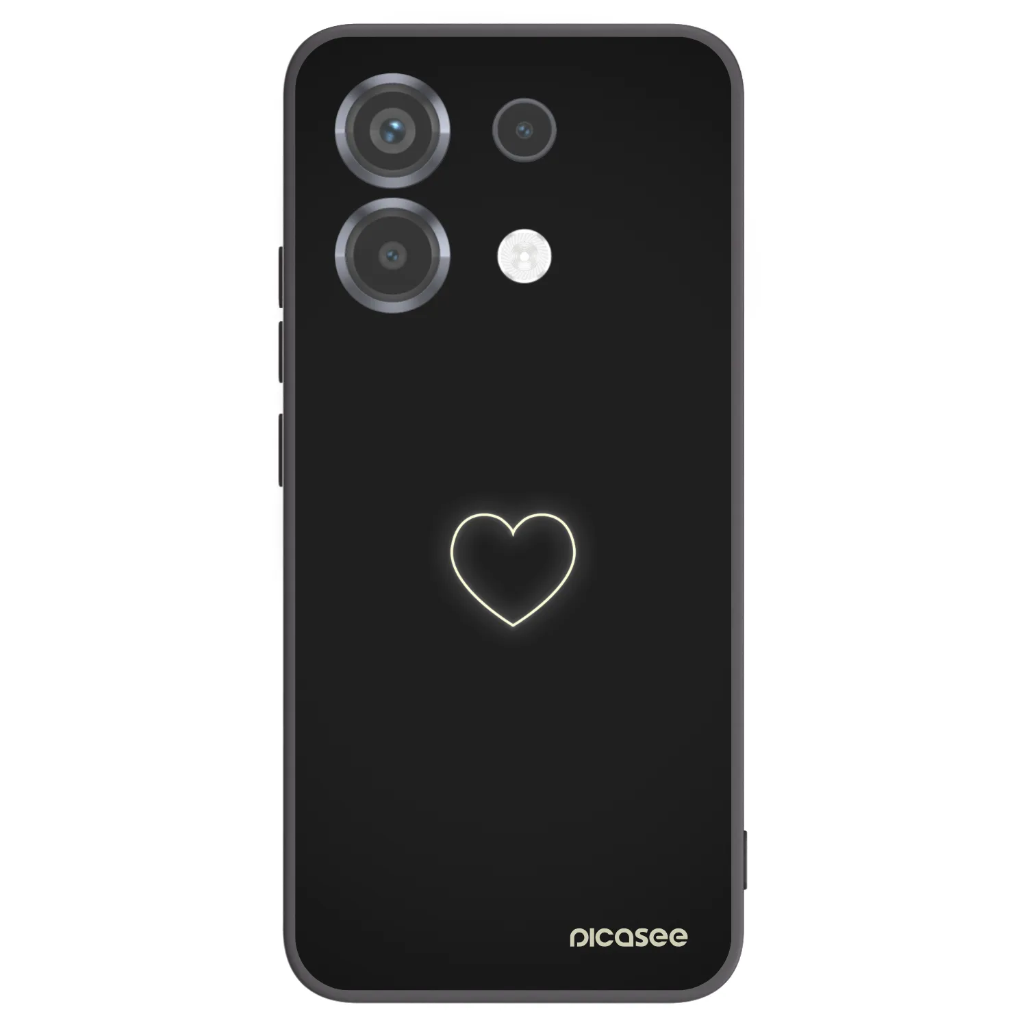 Picasee crna silikonska maskica za Xiaomi Poco X6 - Heart