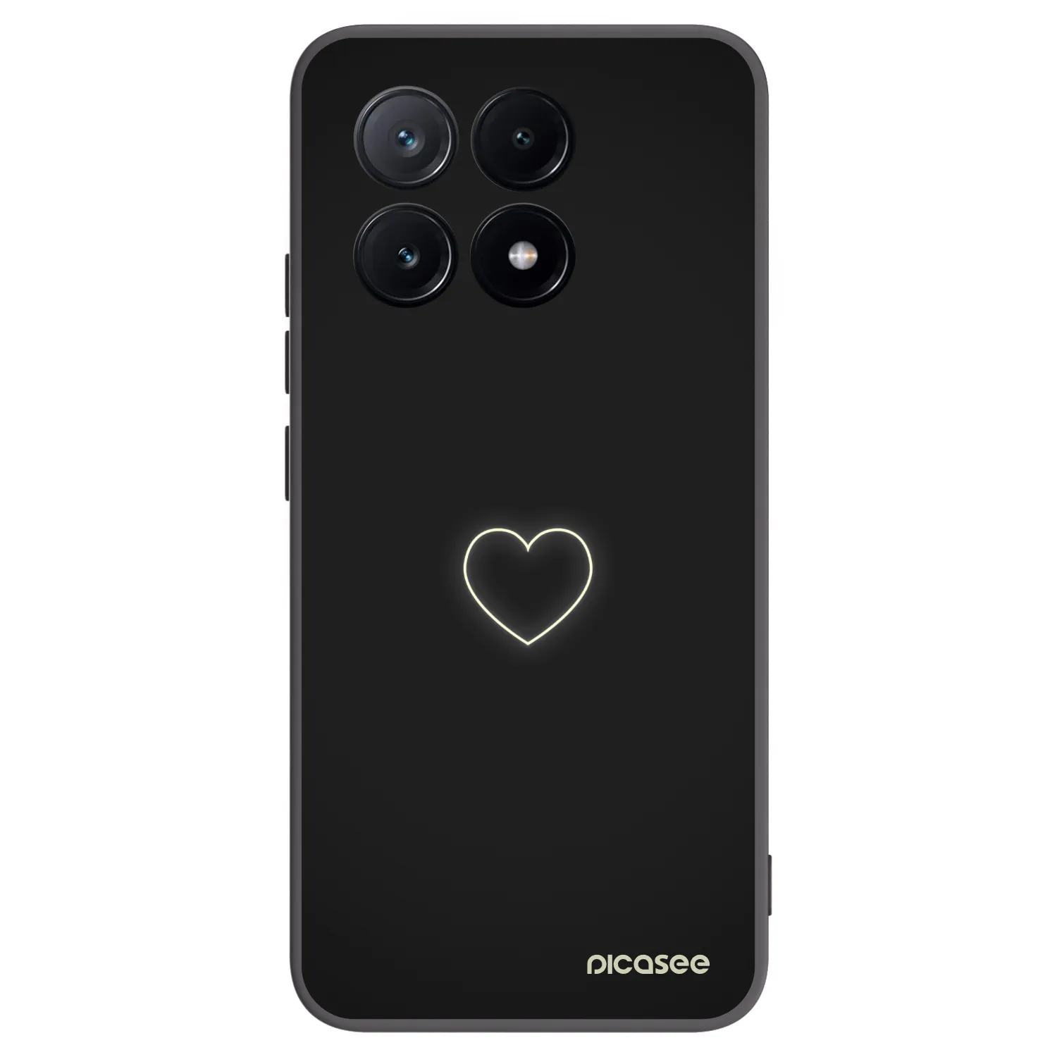Picasee crna silikonska maskica za Xiaomi Poco X6 Pro - Heart
