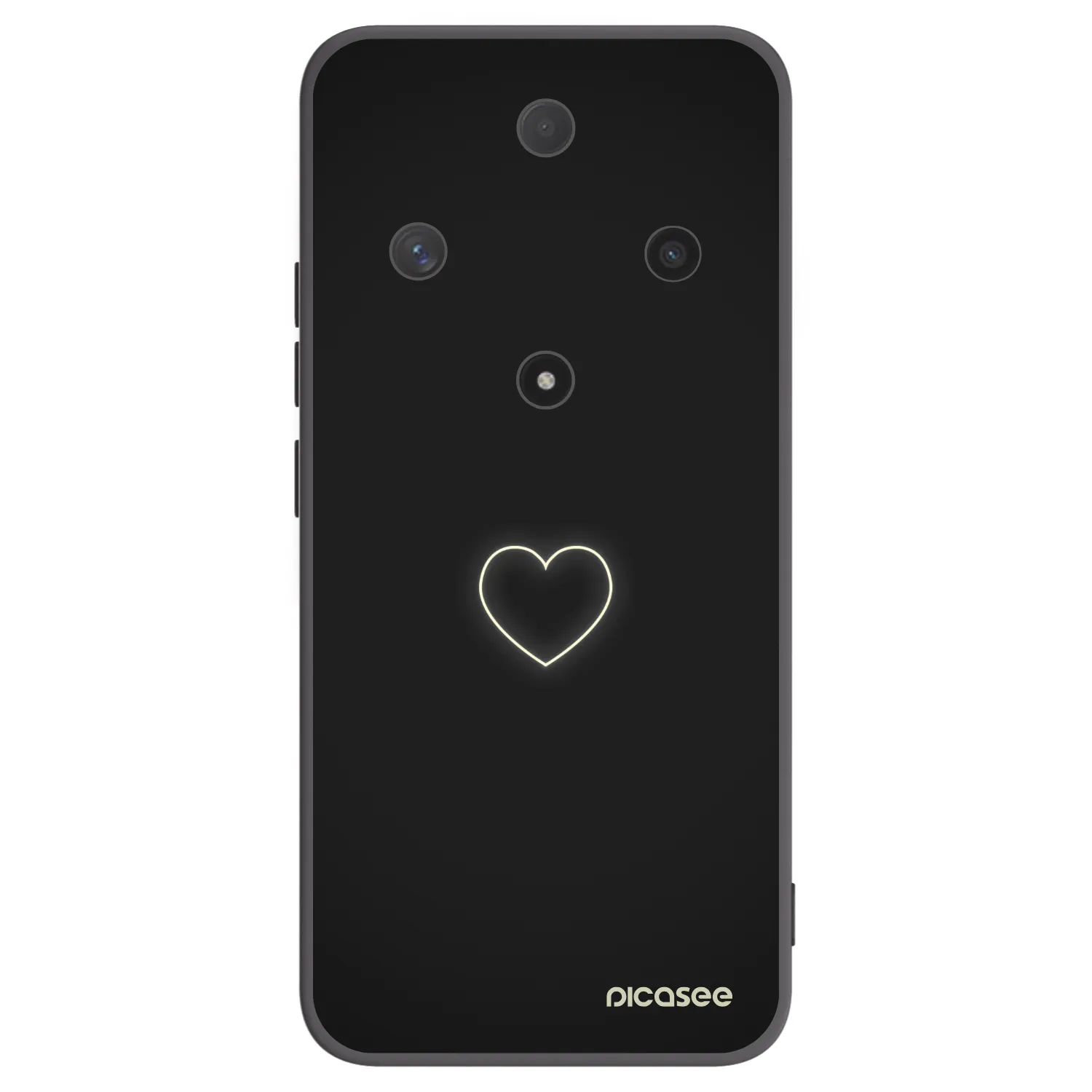 Picasee crna silikonska maskica za Honor Magic6 Lite 5G - Heart