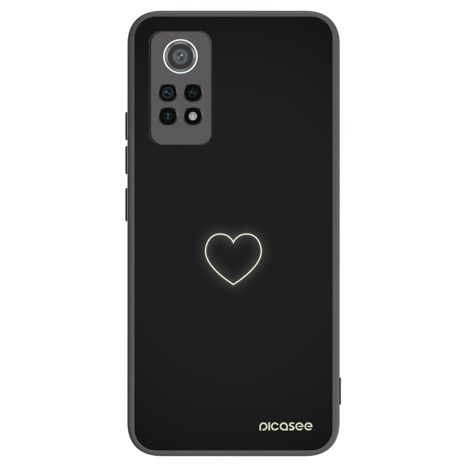 Picasee crna silikonska maskica za Xiaomi Redmi Note 12 Pro 4G - Heart