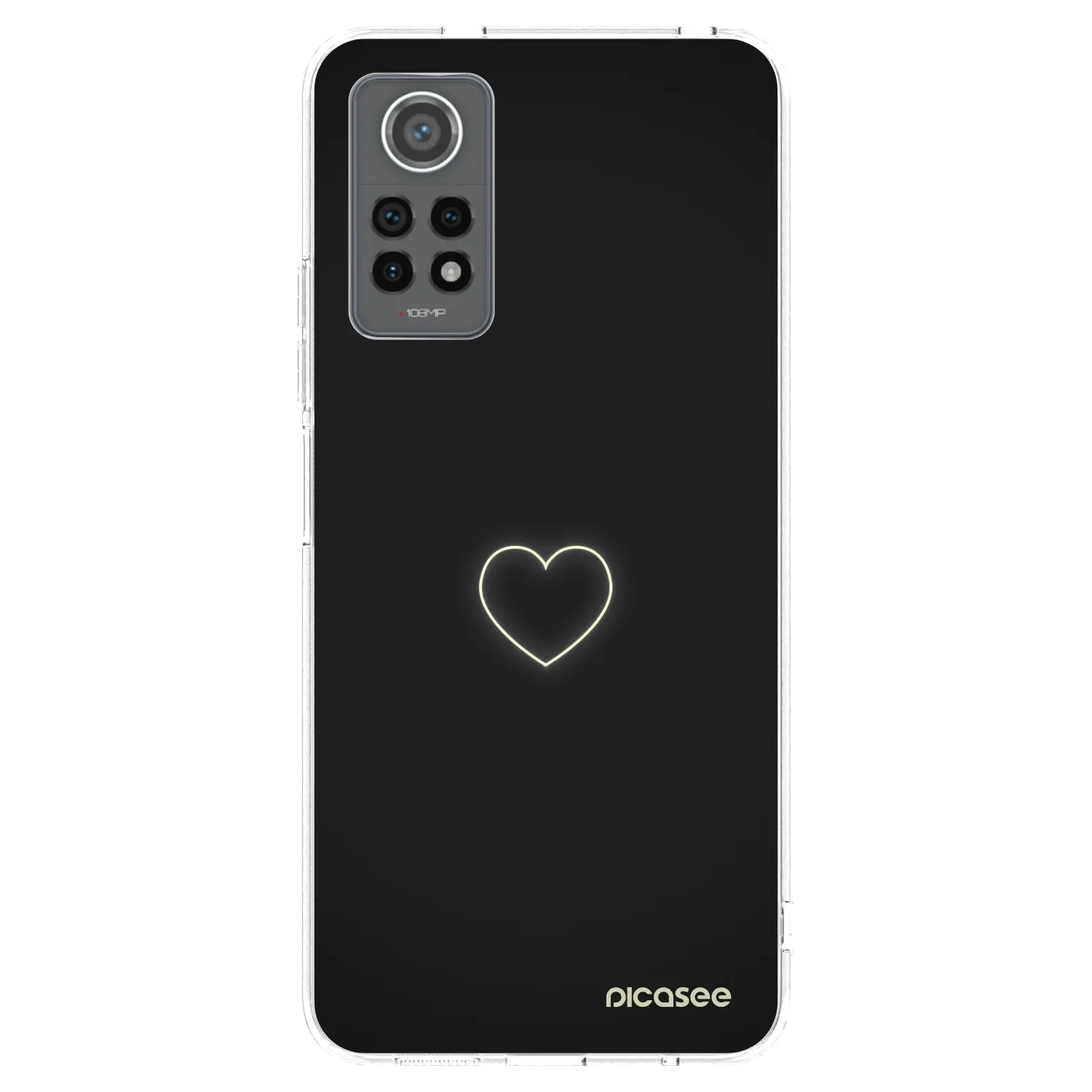 Picasee silikonska prozirna maskica za Xiaomi Redmi Note 12 Pro 4G - Heart