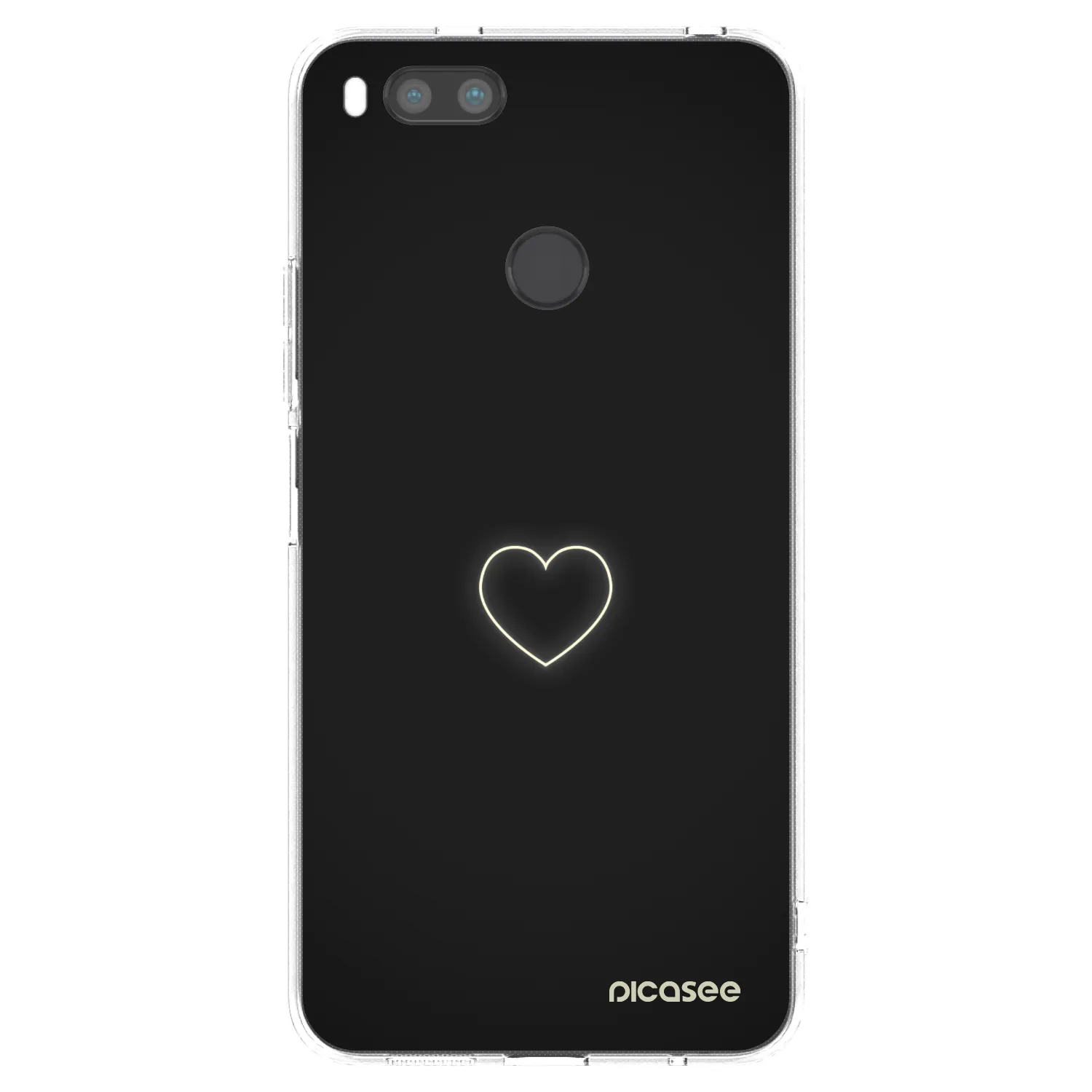 Picasee silikonska prozirna maskica za Xiaomi Mi A1 Global - Heart