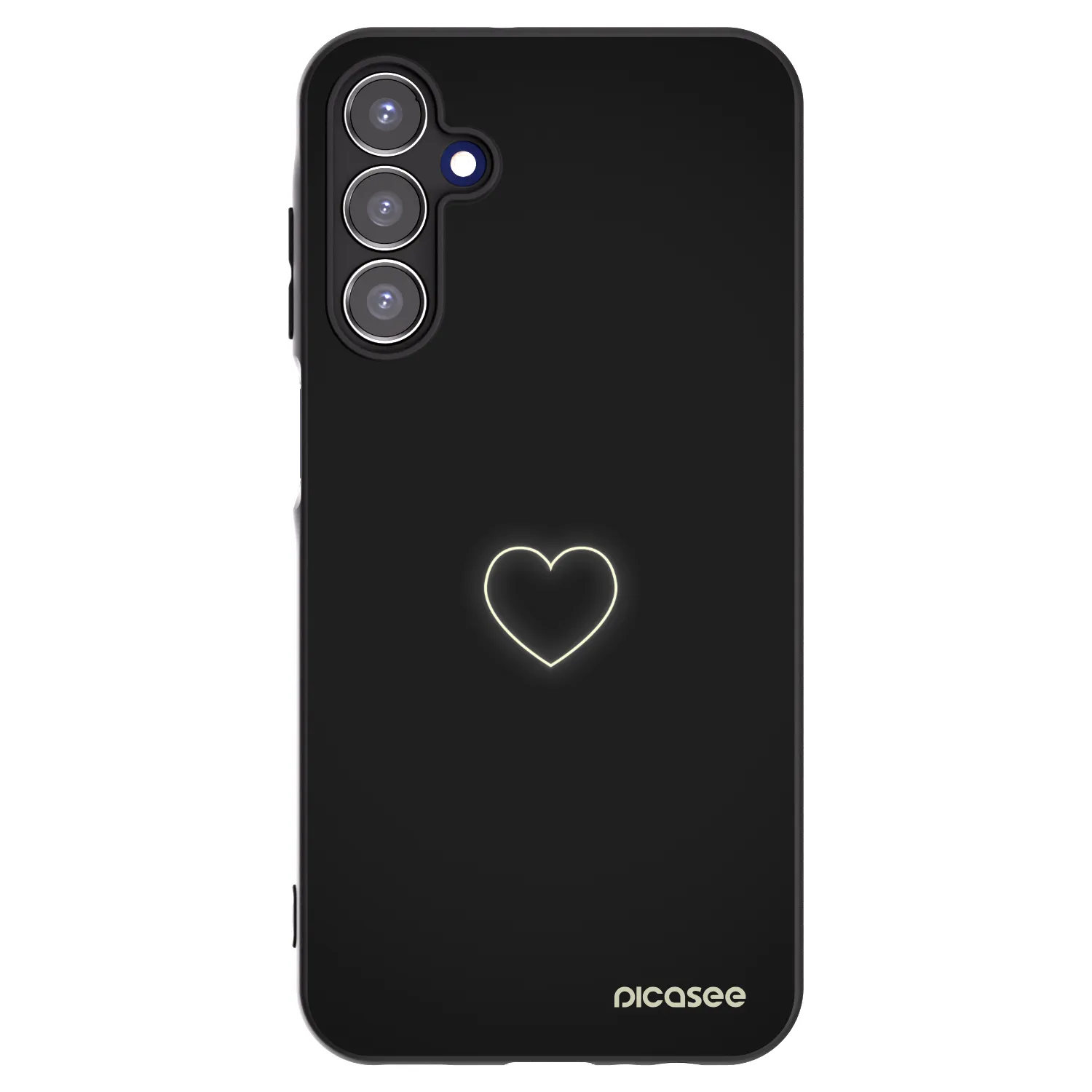 Picasee crna silikonska maskica za Samsung Galaxy A15 A155F 4G - Heart