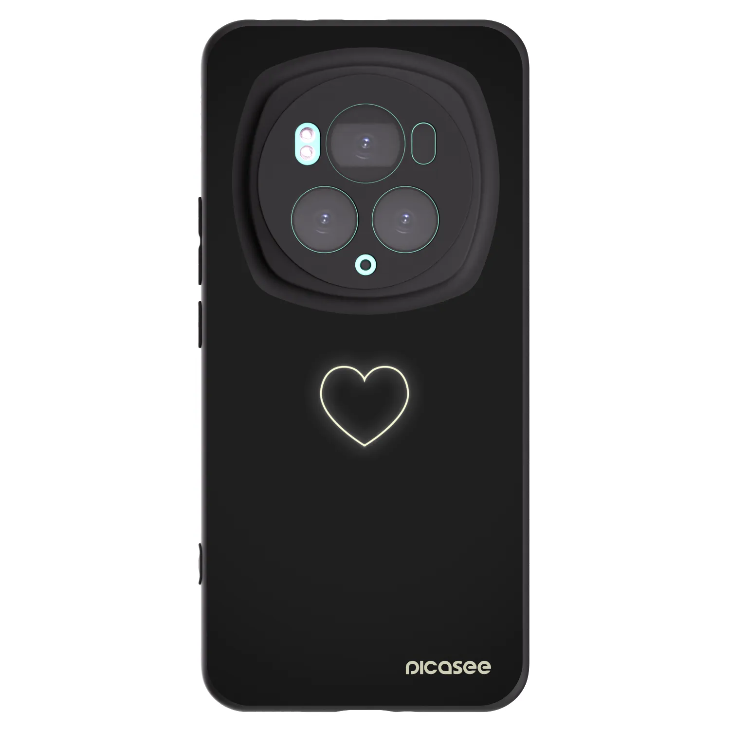Picasee crna silikonska maskica za Honor Magic6 Pro - Heart