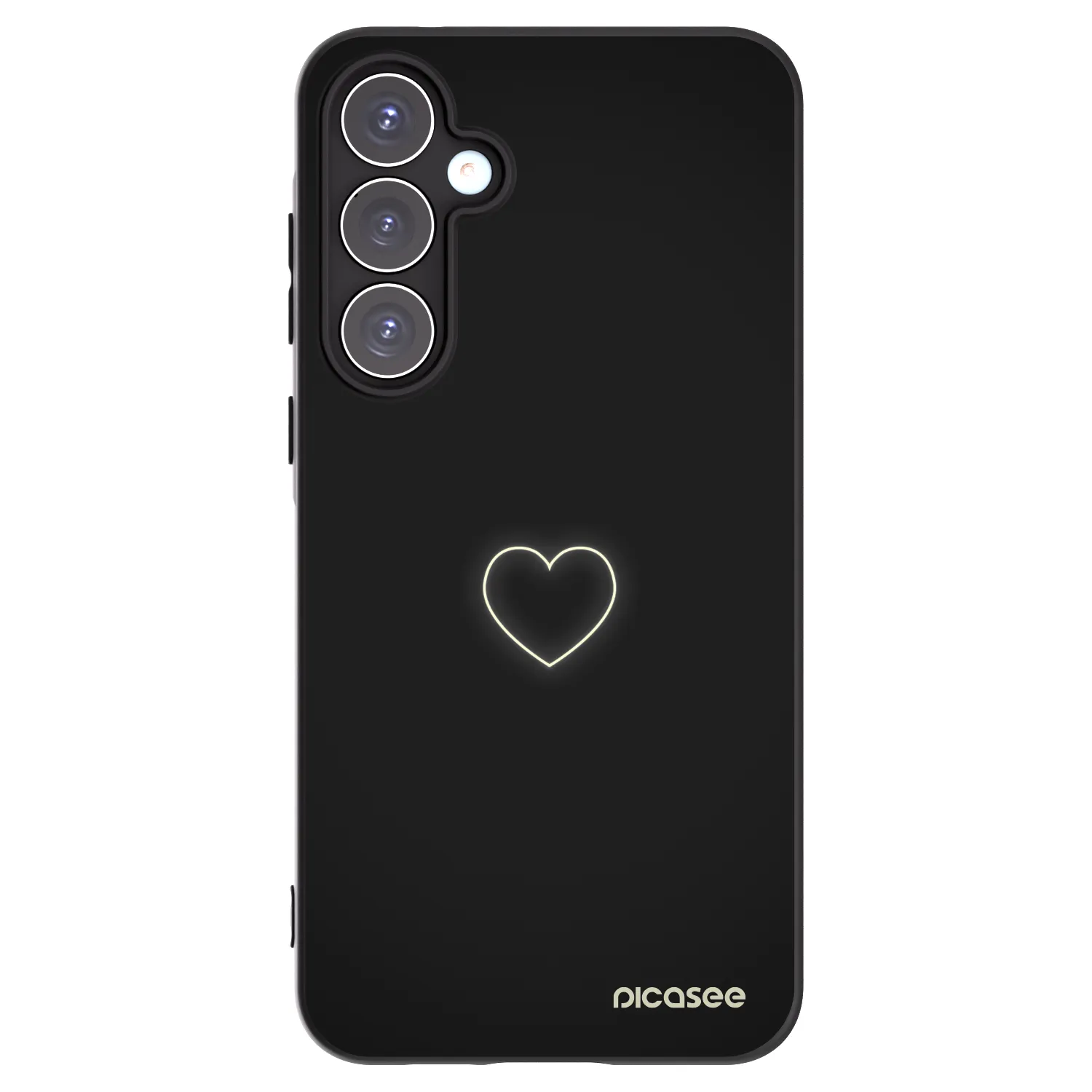 Picasee crna silikonska maskica za Samsung Galaxy A55 5G A556B - Heart