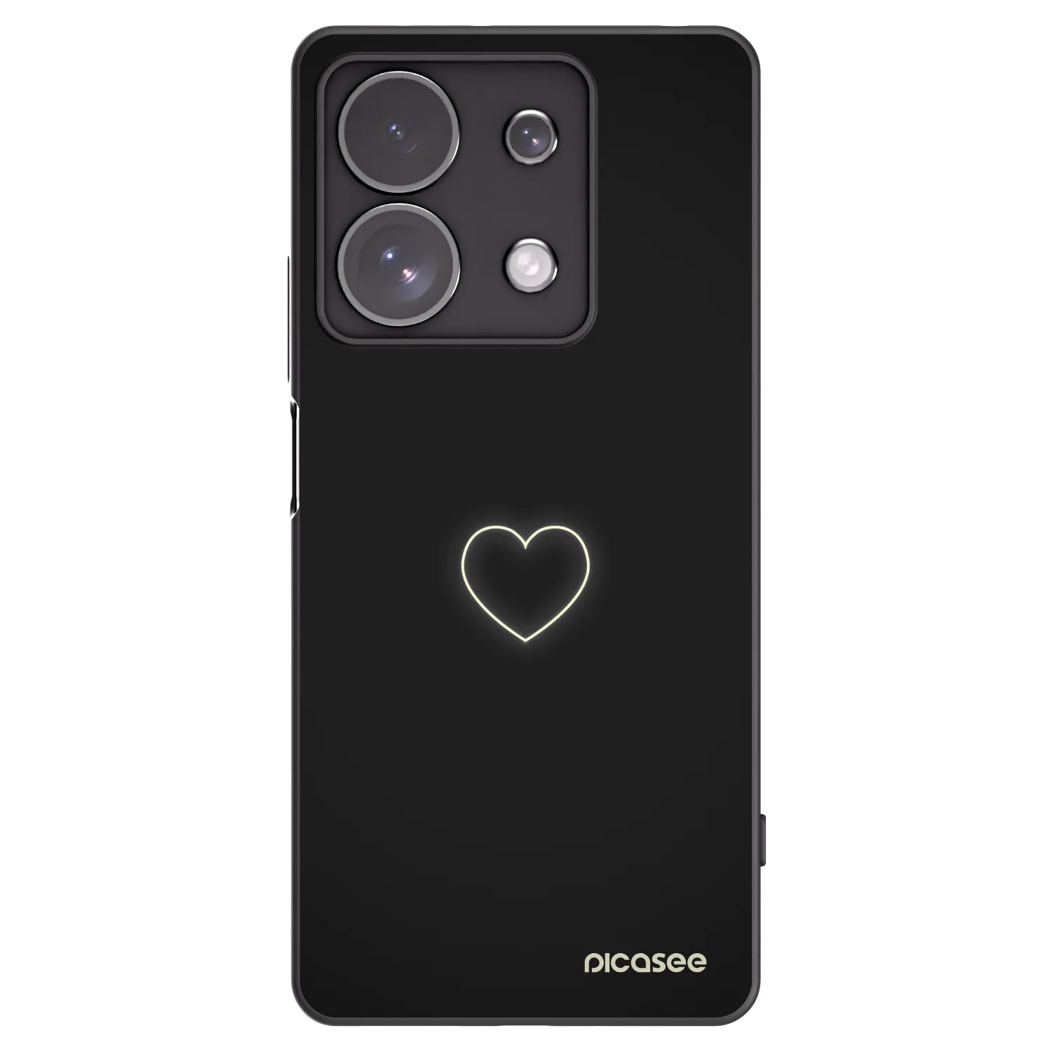 Picasee crna silikonska maskica za Xiaomi Redmi Note 13 Pro 4G - Heart