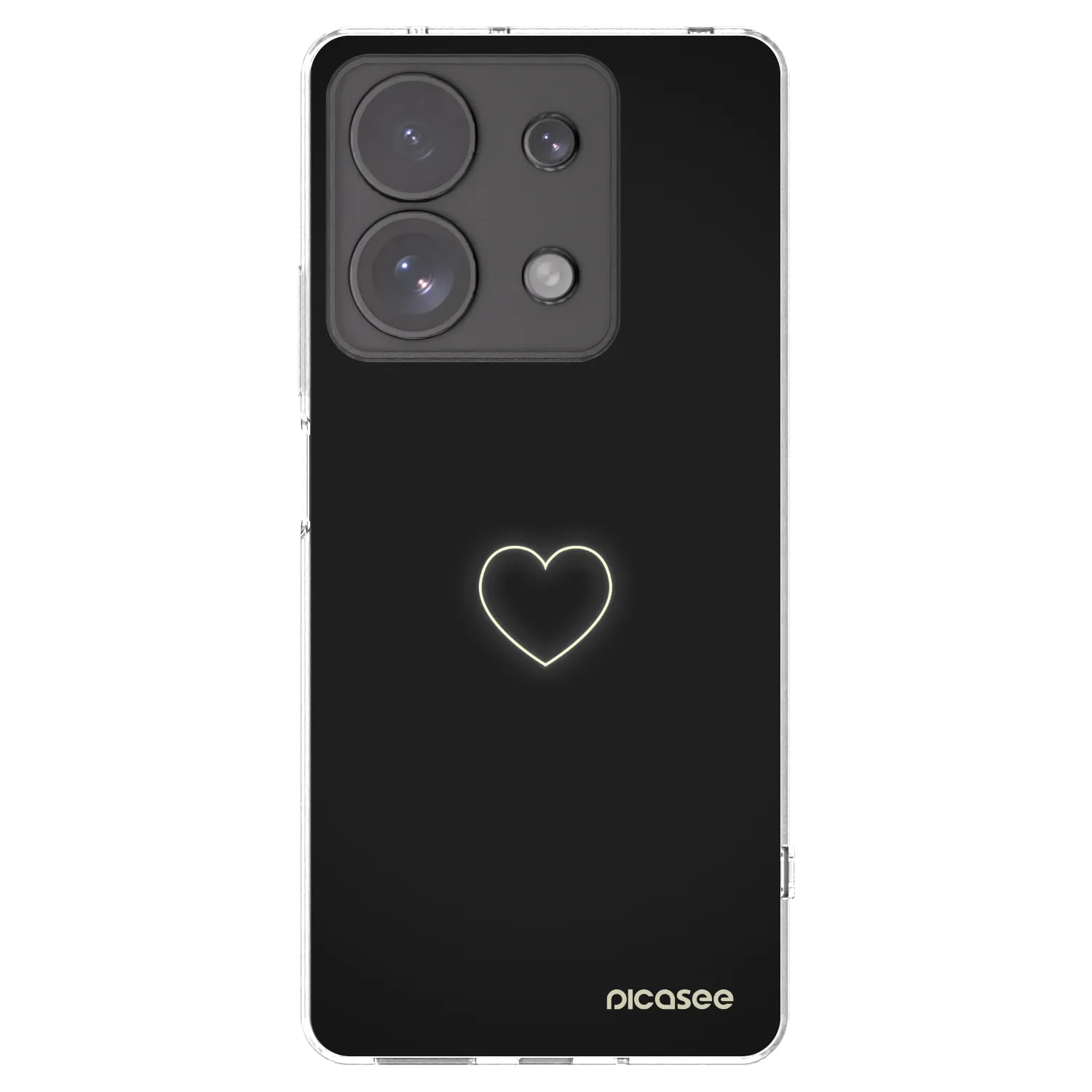 Picasee silikonska prozirna maskica za Xiaomi Redmi Note 13 Pro 4G - Heart