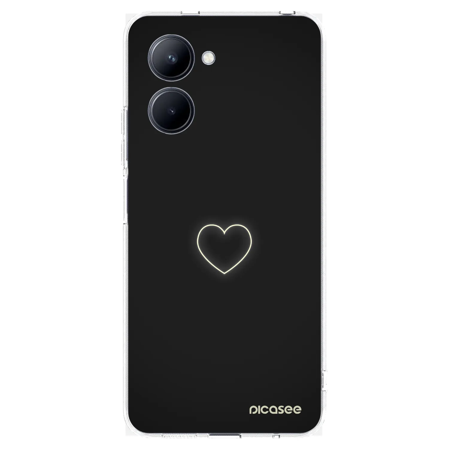 Picasee silikonska prozirna maskica za Realme C33 (2023) - Heart
