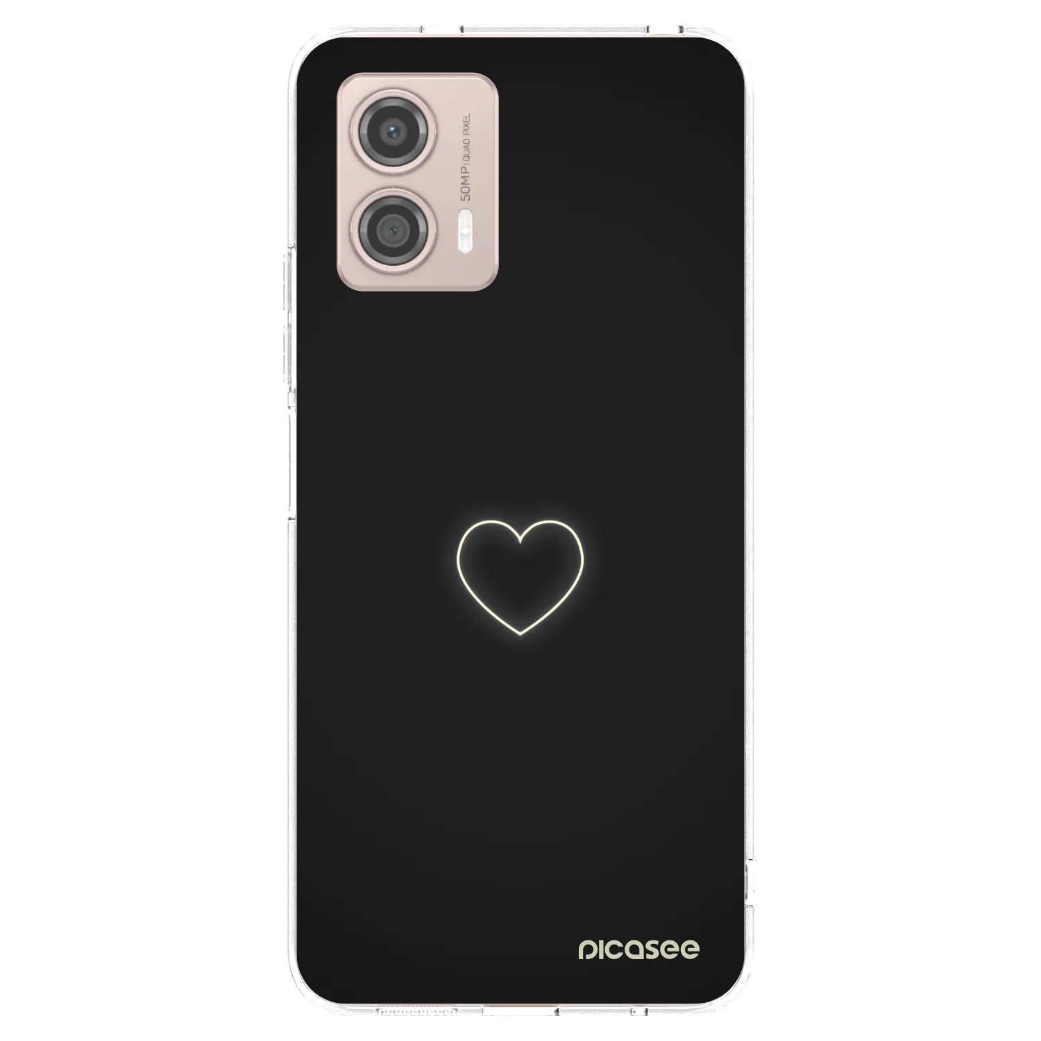 Picasee silikonska prozirna maskica za Motorola Moto G53 5G - Heart