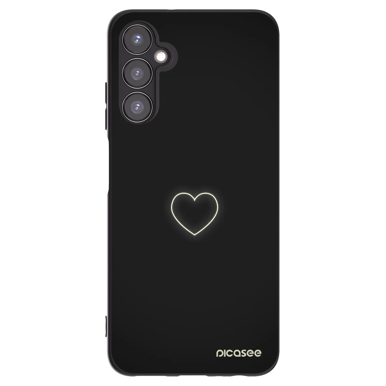 Picasee crna silikonska maskica za Samsung Galaxy A05s A057G - Heart