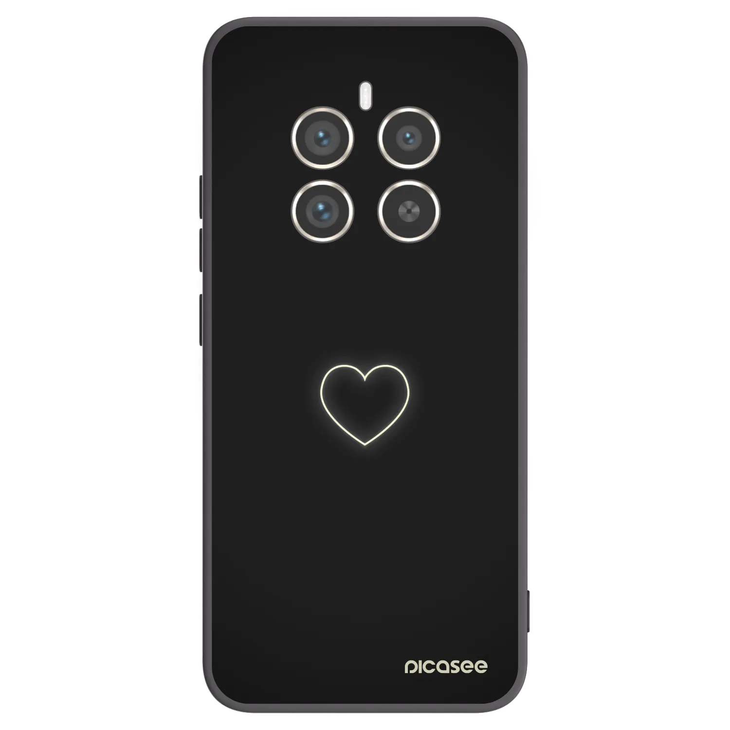 Picasee crna silikonska maskica za Realme 12 Pro 5G - Heart