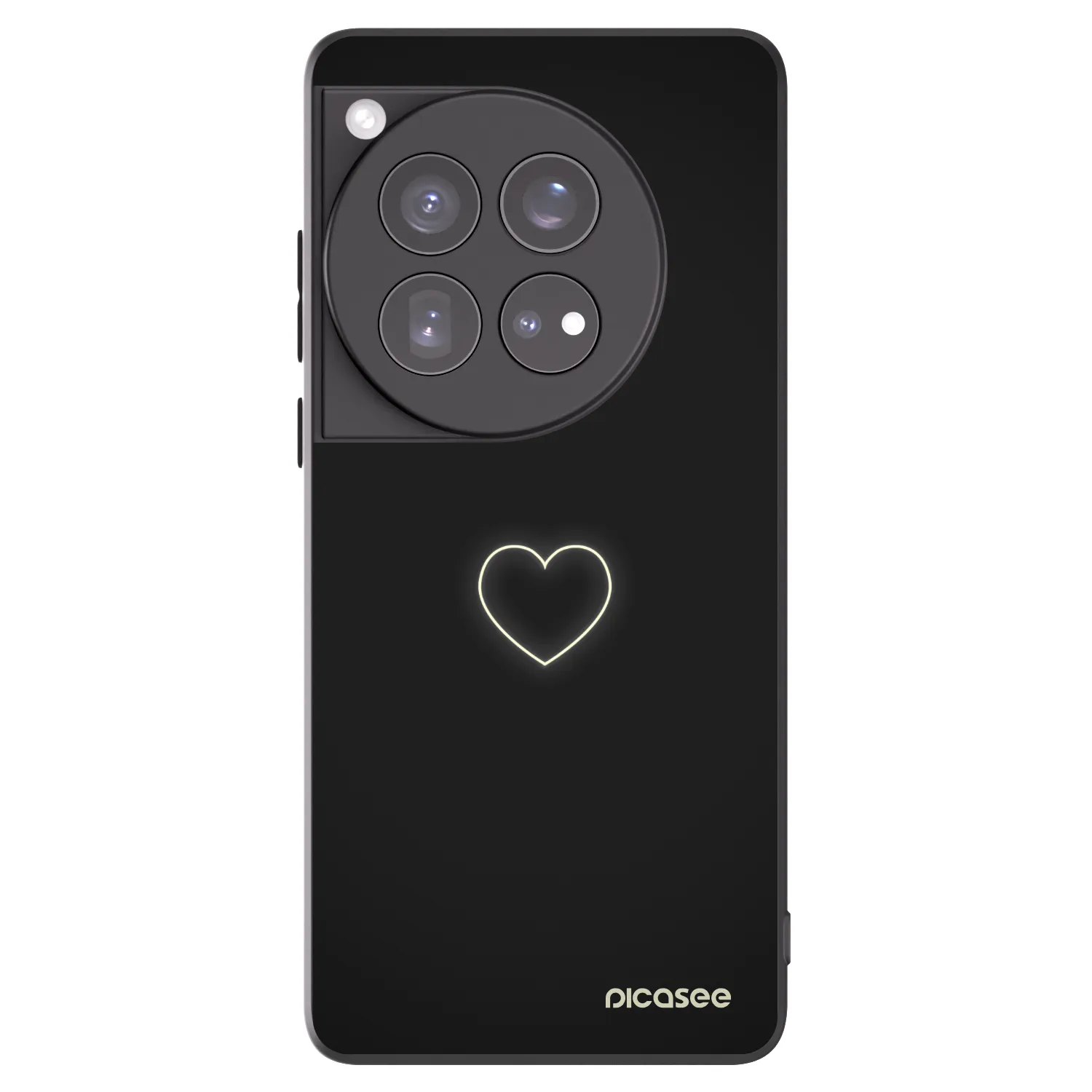 Picasee crna silikonska maskica za OnePlus 12 5G - Heart