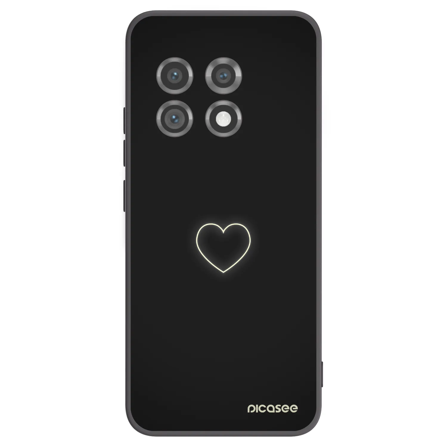 Picasee crna silikonska maskica za OnePlus 11 5G - Heart