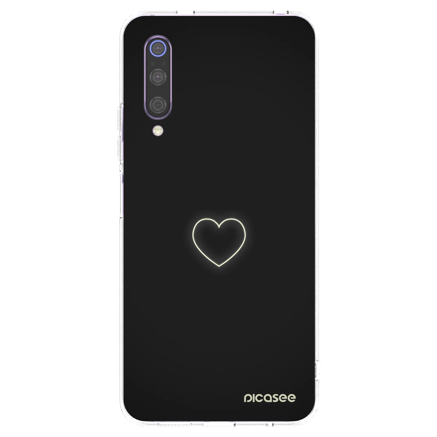 Picasee silikonska prozirna maskica za Xiaomi Mi 9 - Heart