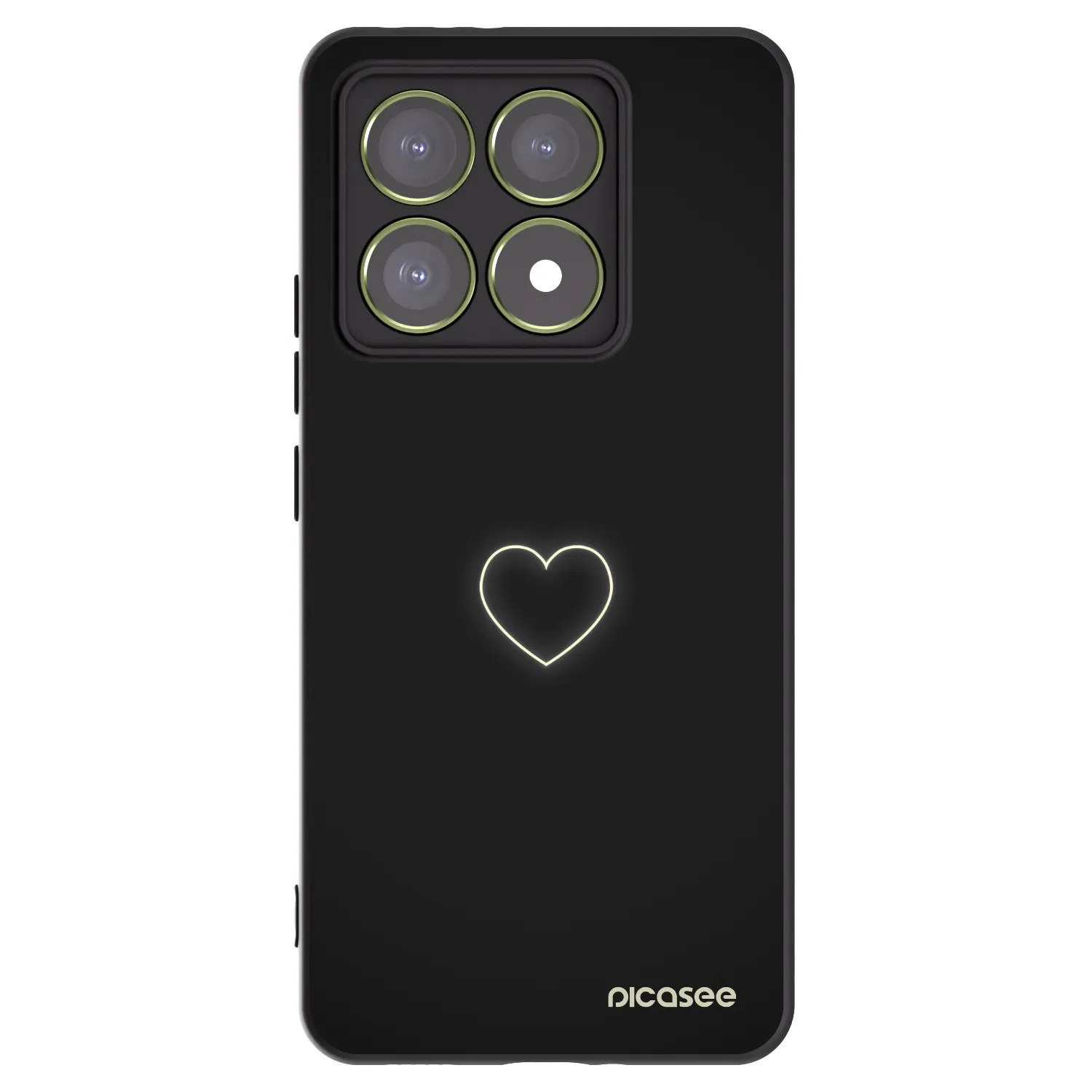 Picasee crna silikonska maskica za Xiaomi 14T - Heart