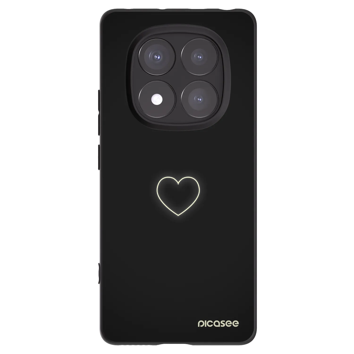 Picasee crna silikonska maskica za Xiaomi Redmi Note 14 Pro 5G - Heart