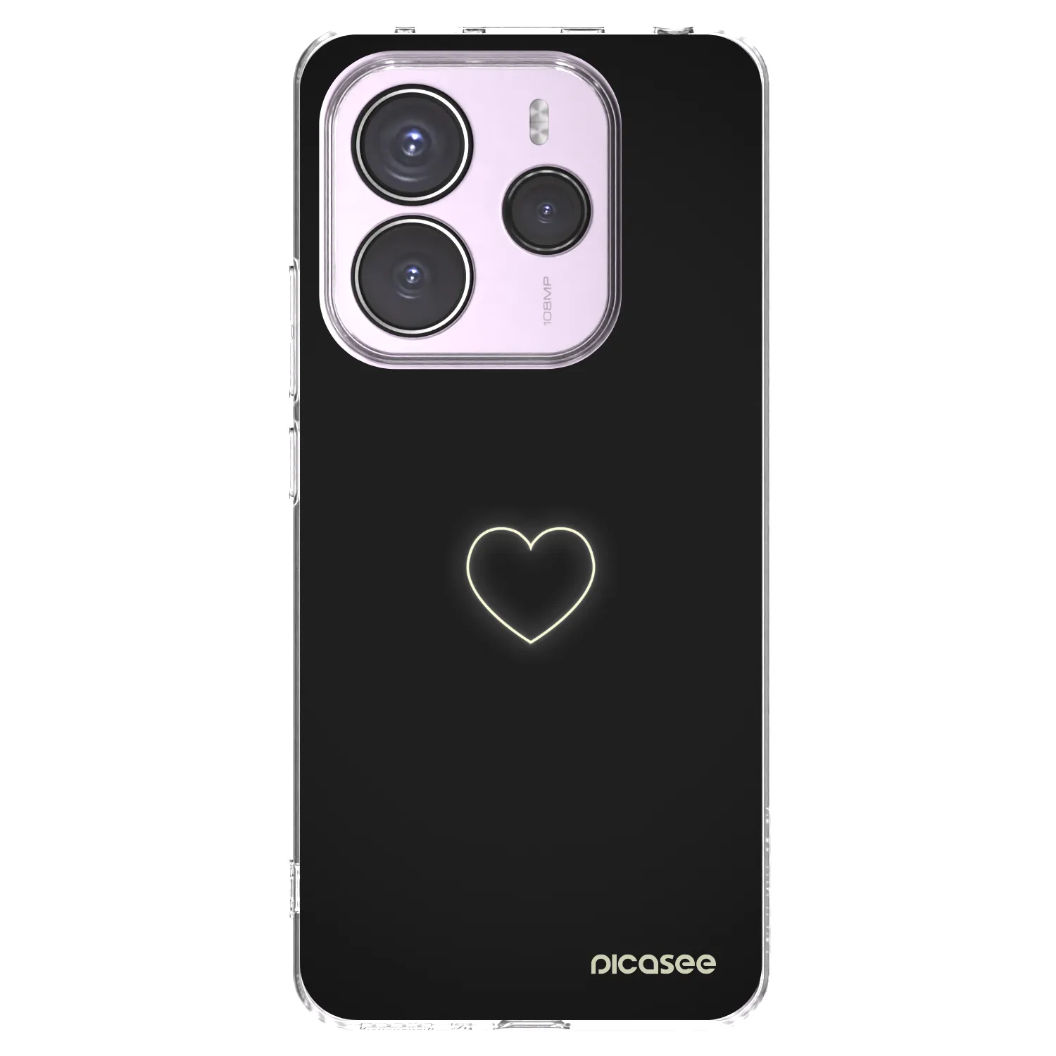 Picasee silikonska prozirna maskica za Xiaomi Redmi Note 14 5G - Heart