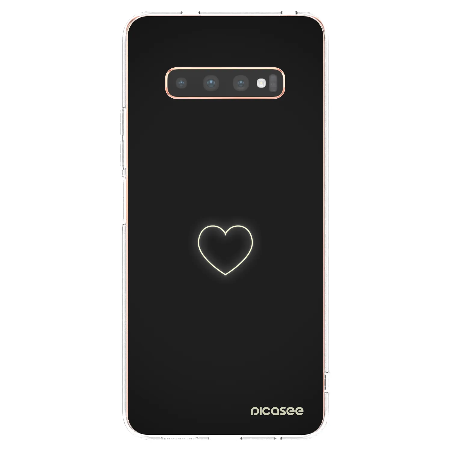 Picasee silikonska prozirna maskica za Samsung Galaxy S10 Plus G975 - Heart