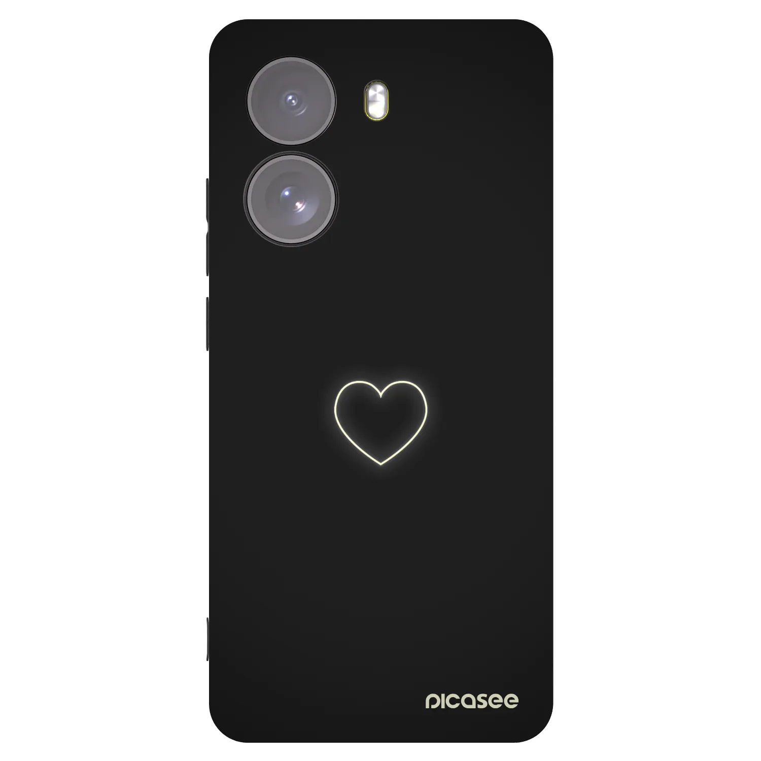 Picasee crna silikonska maskica za Xiaomi Poco X7 - Heart